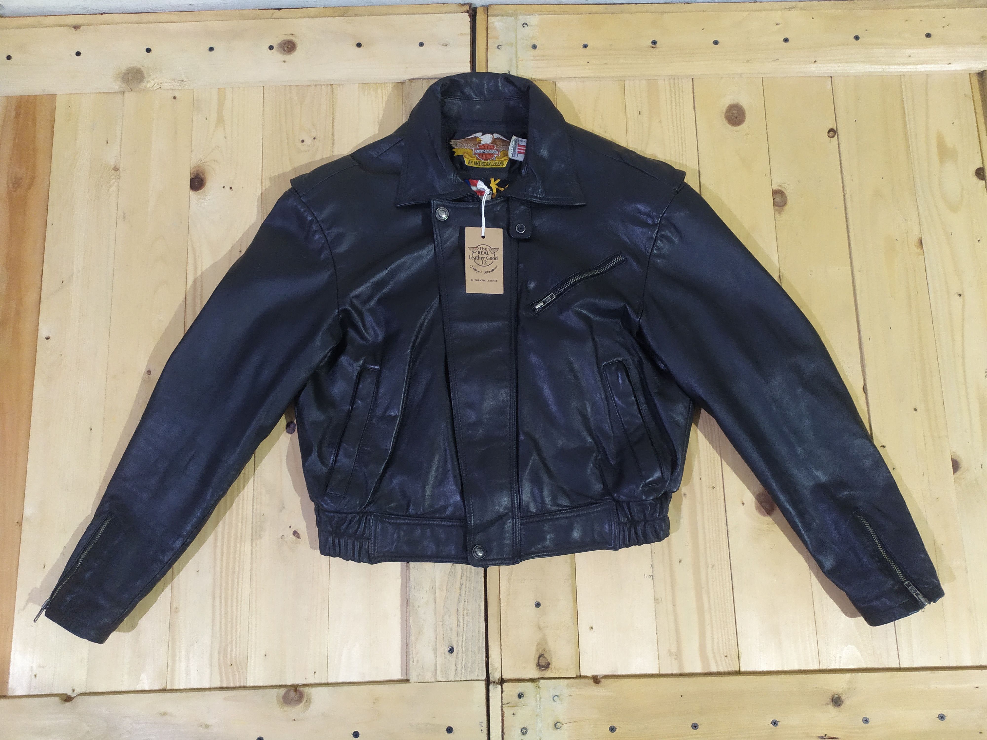 Harley Davidson VTG 80'S HARLEY DAVIDSON LEATHER FULL EMBROIDERY JACKET Size US M / EU 48-50 / 2 - 1 Thumbnail
