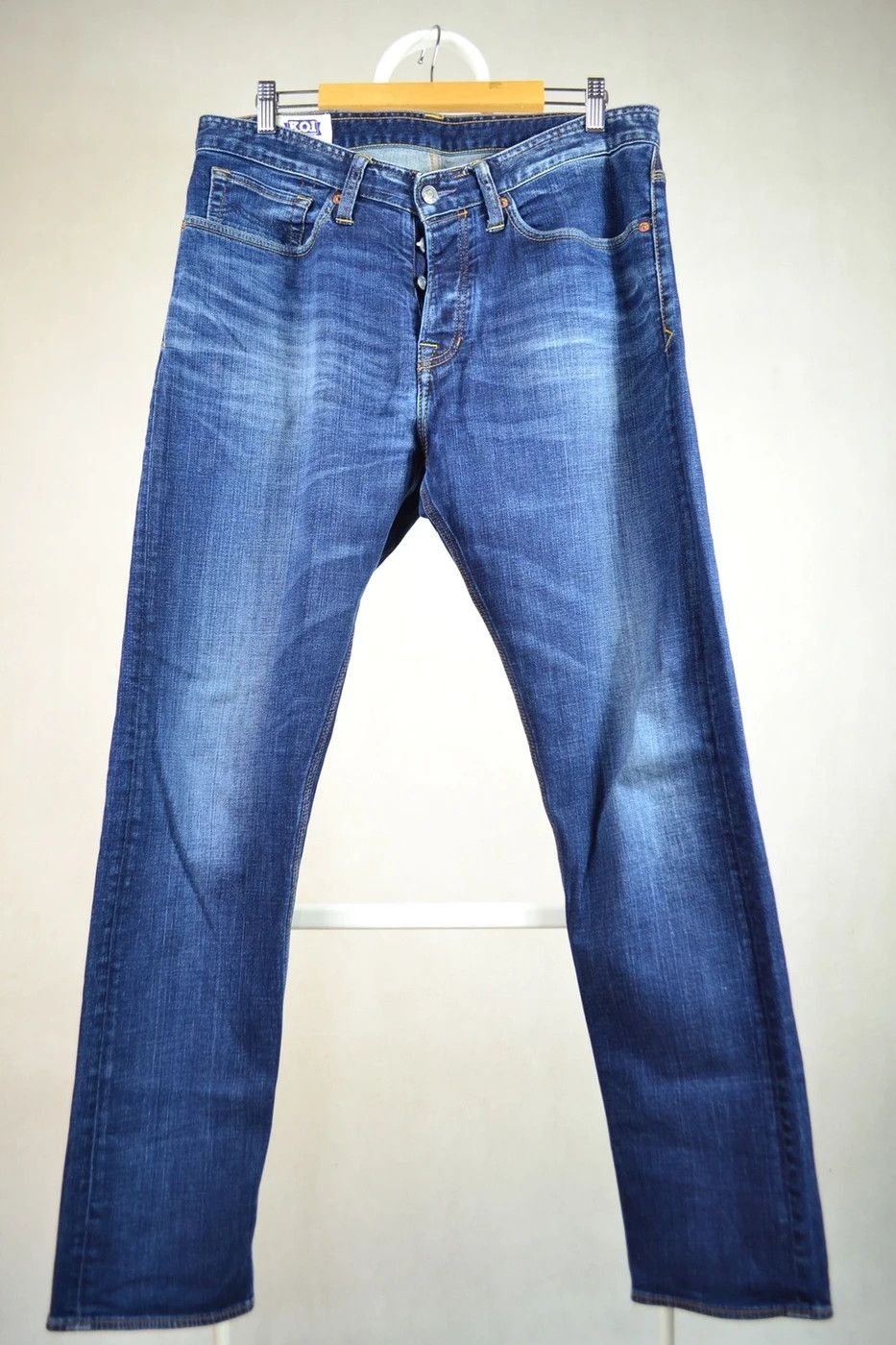 Japanese Brand K.O.I king of indigo denim jeans size 33 John Tied Dark Size US 33 - 2 Thumbnail