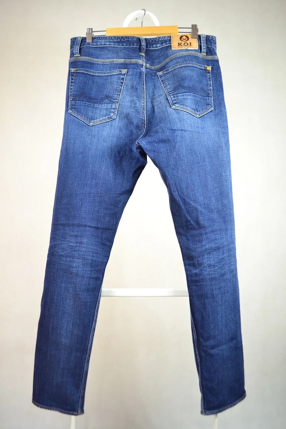 Japanese Brand K.O.I king of indigo denim jeans size 33 John Tied Dark Size US 33 - 3 Thumbnail