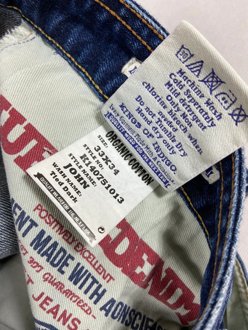 Japanese Brand K.O.I king of indigo denim jeans size 33 John Tied Dark Size US 33 - 5 Thumbnail