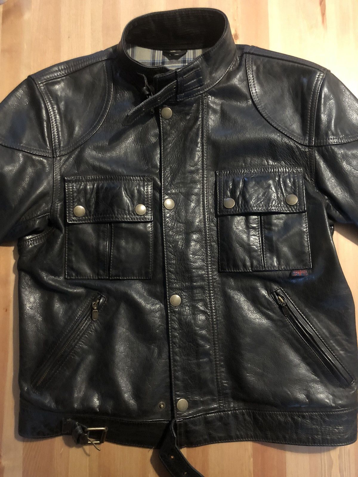 Belstaff Rare Belstaff Cougar Leather Jacket. Medium. Antique black ...