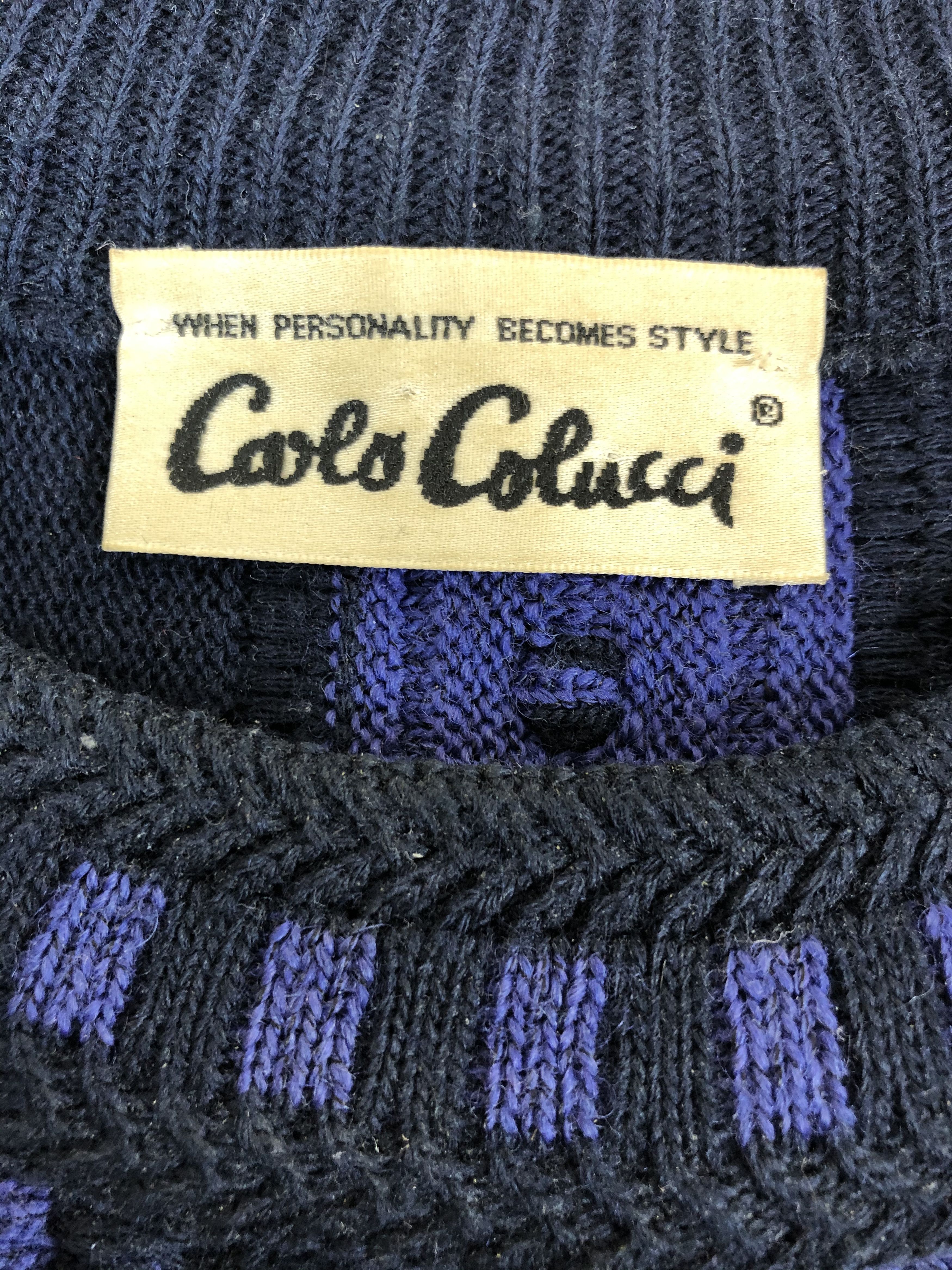 Carlo Colucci Carlo Colucci Sweater (Coogi style) Size US XXL / EU 58 / 5 - 8 Thumbnail