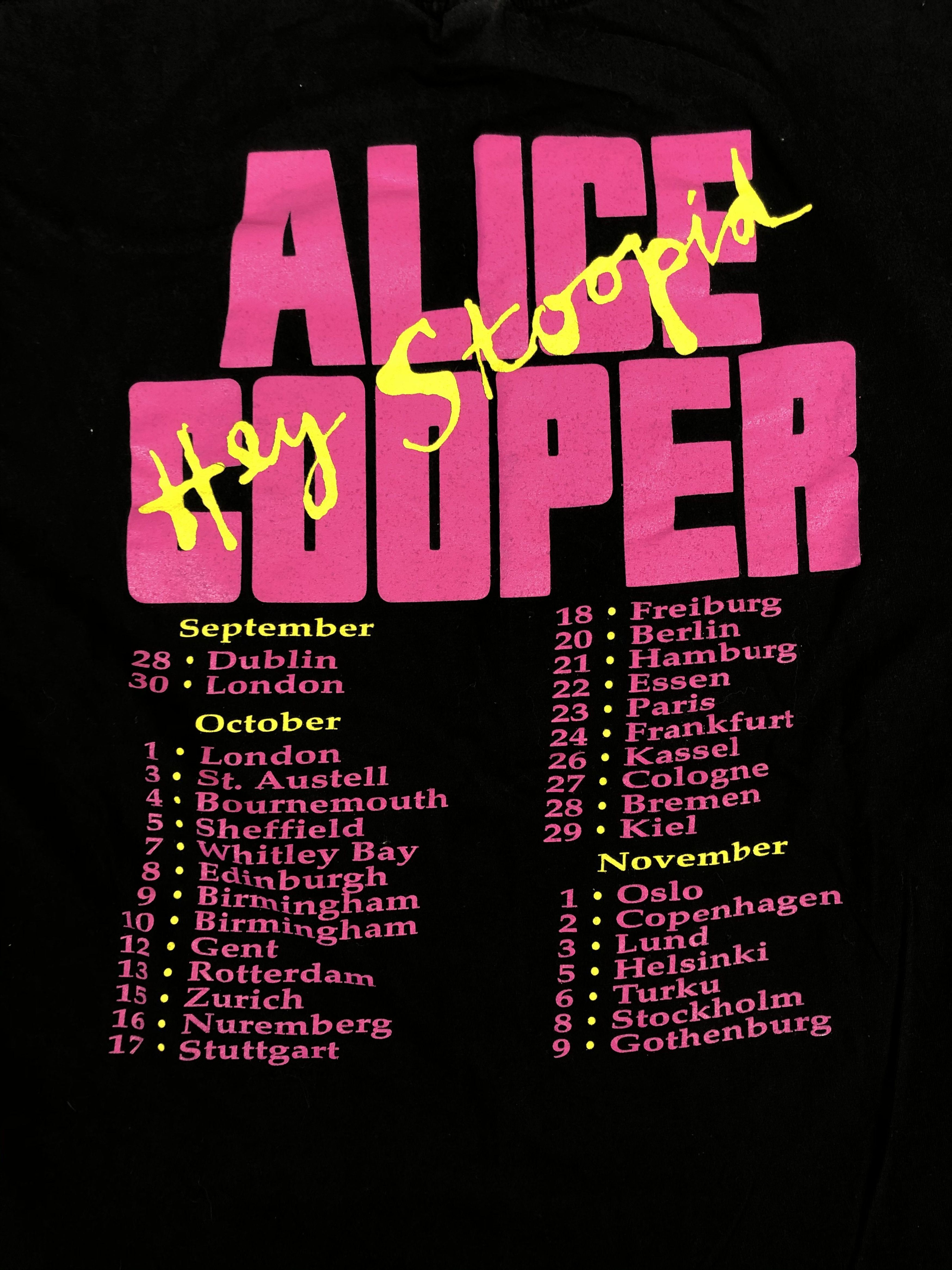 Band Tees Vintage 1991 Alice Cooper Hey Stoopid (Iggy Pop Elton John) Size US L / EU 52-54 / 3 - 8 Thumbnail