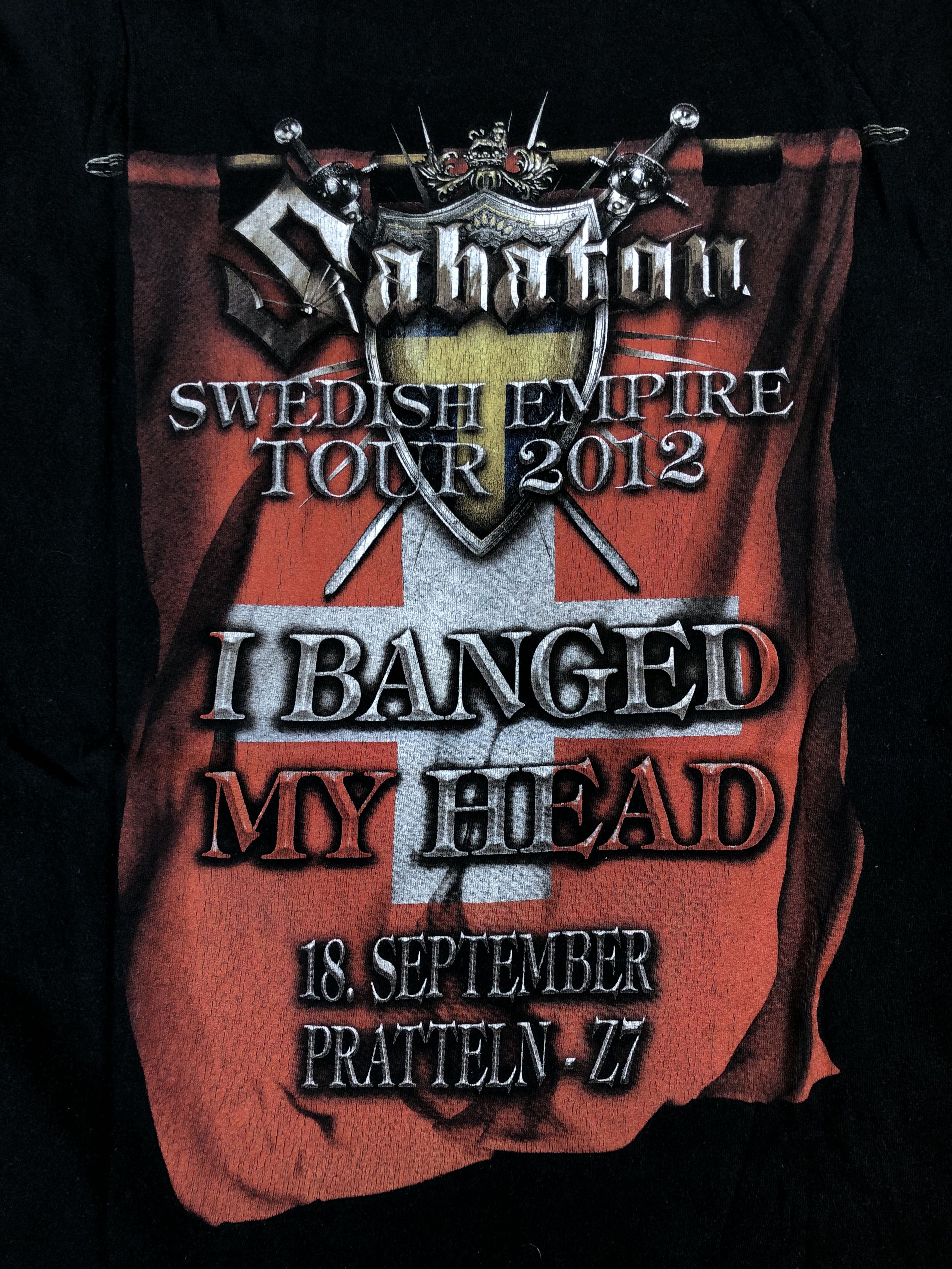 Band Tees Vintage Sabaton (Rammstein Judas Priest Iron Maiden) Size US XL / EU 56 / 4 - 8 Thumbnail