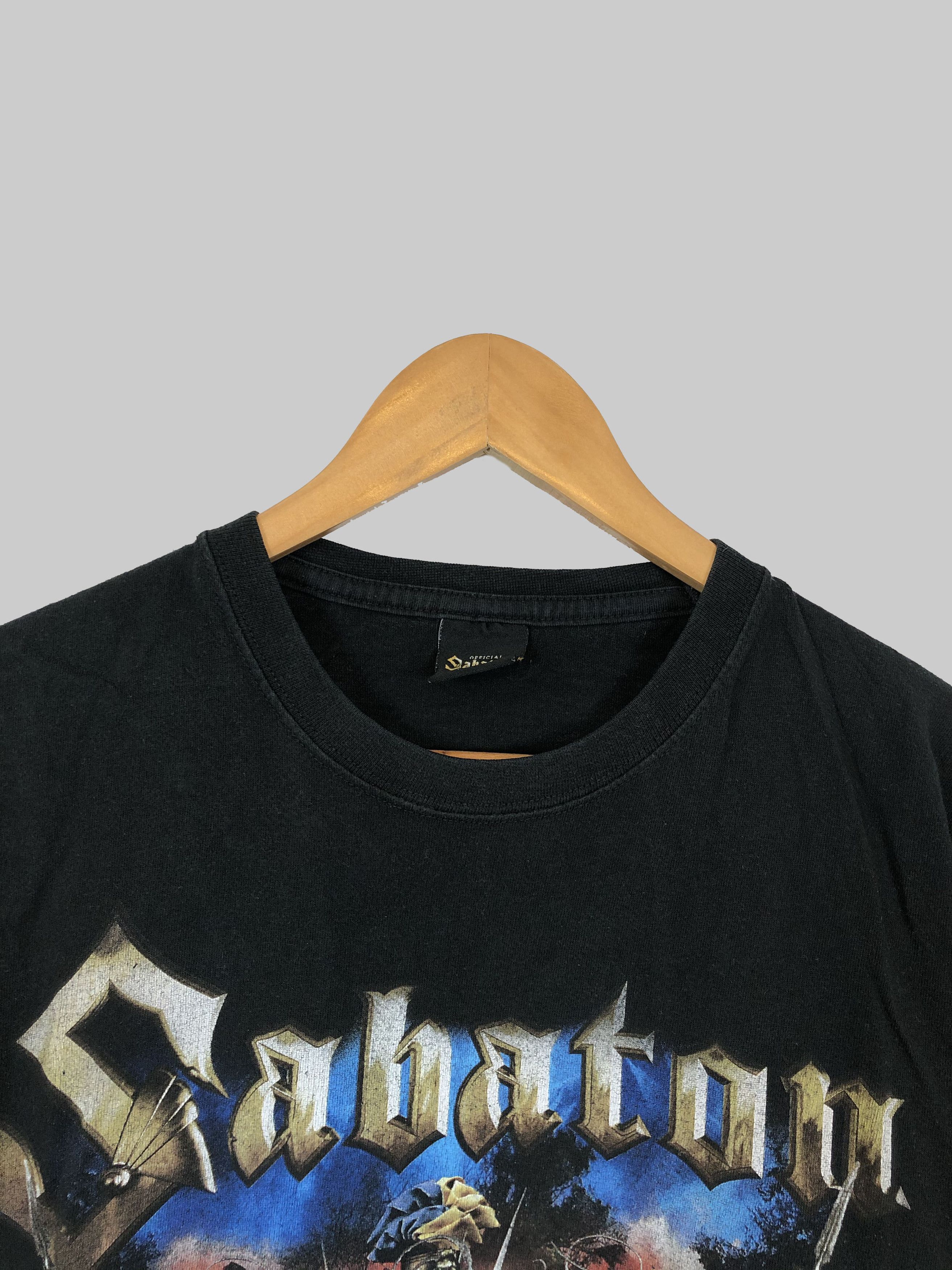 Band Tees Vintage Sabaton (Rammstein Judas Priest Iron Maiden) Size US XL / EU 56 / 4 - 3 Thumbnail