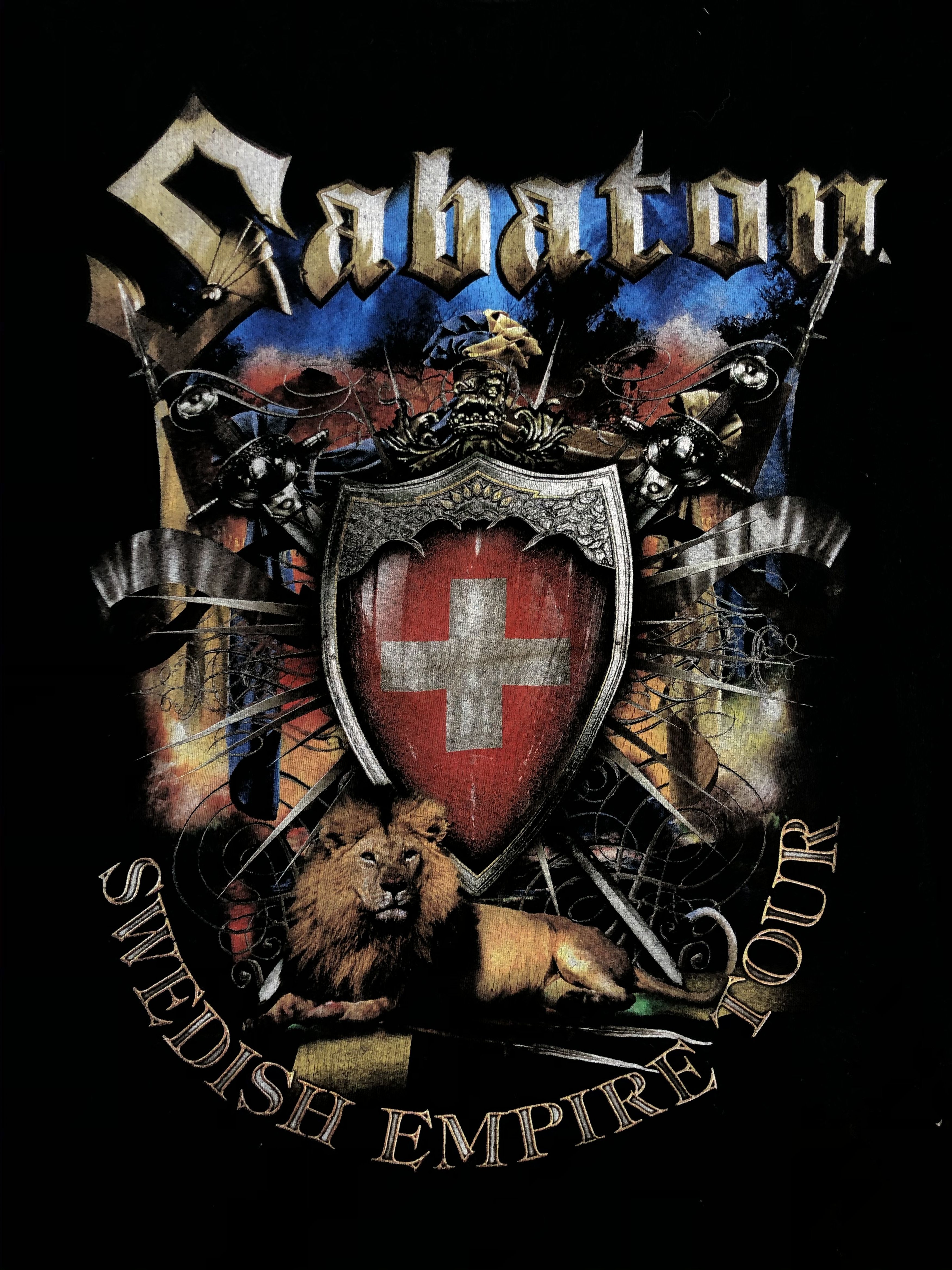Band Tees Vintage Sabaton (Rammstein Judas Priest Iron Maiden) Size US XL / EU 56 / 4 - 5 Thumbnail