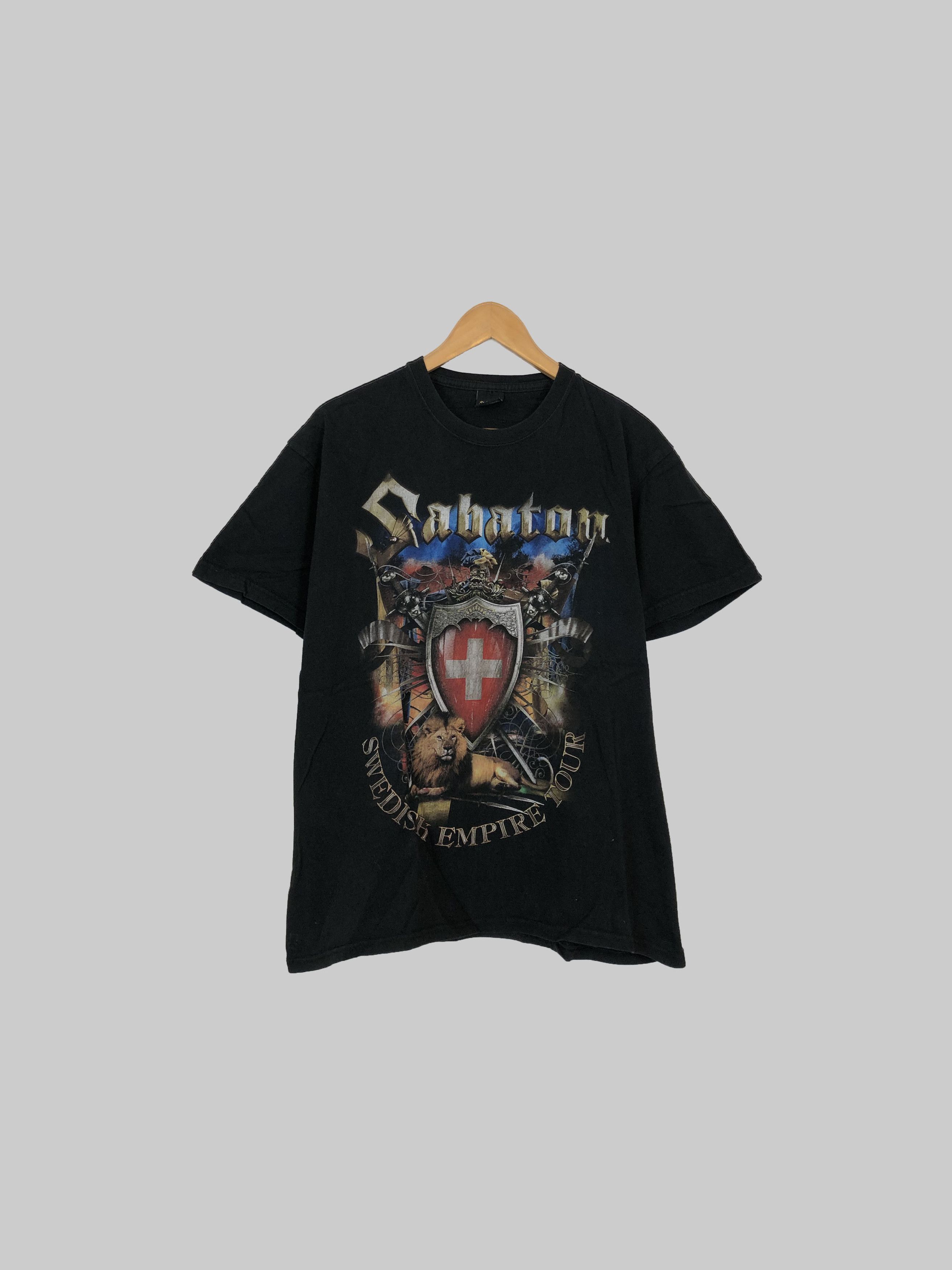 Band Tees Vintage Sabaton (Rammstein Judas Priest Iron Maiden) Size US XL / EU 56 / 4 - 1 Thumbnail