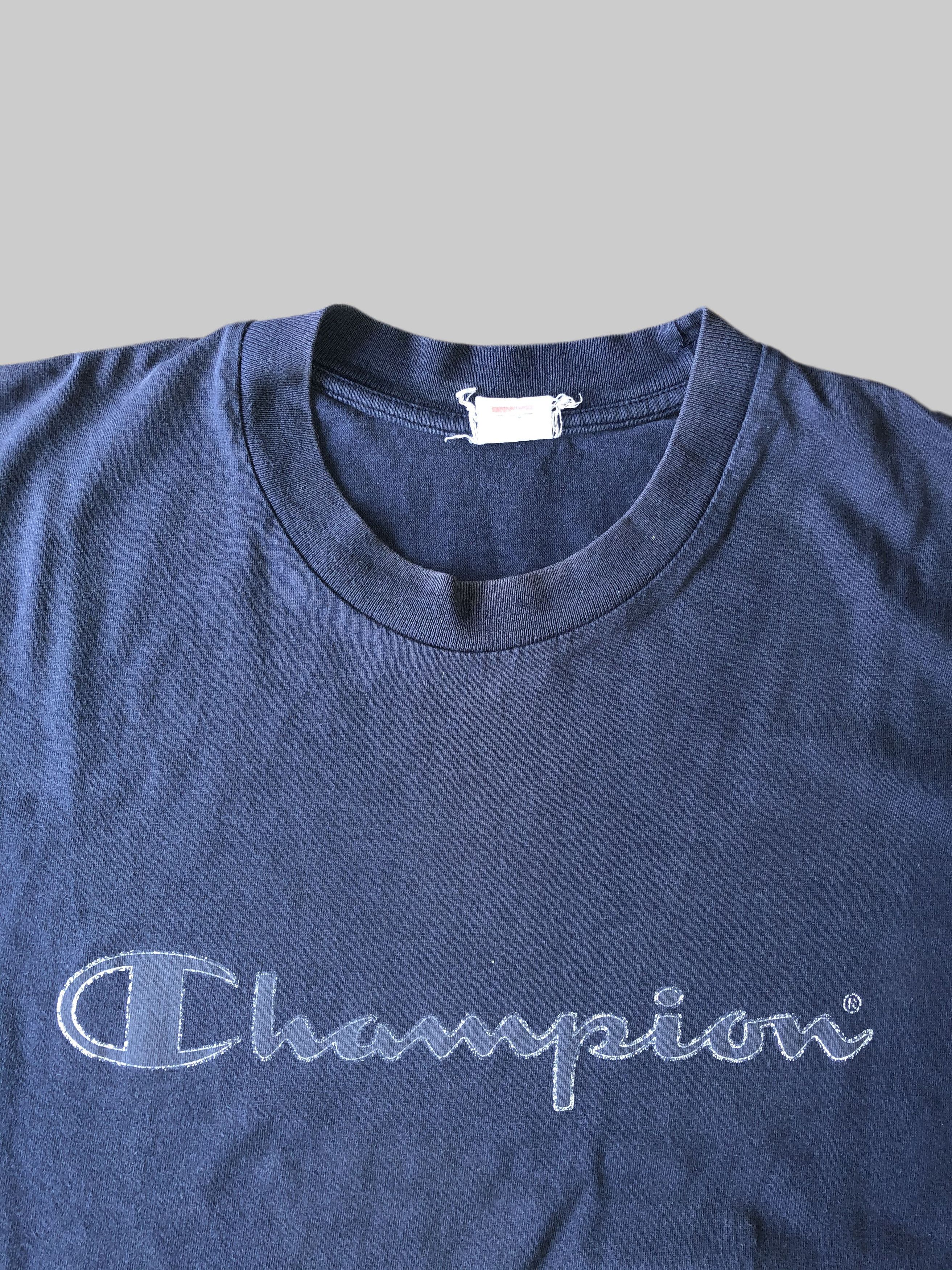 Champion Vintage 90s Champion Thrashed Single Stitch t-shirt Size US L / EU 52-54 / 3 - 2 Thumbnail