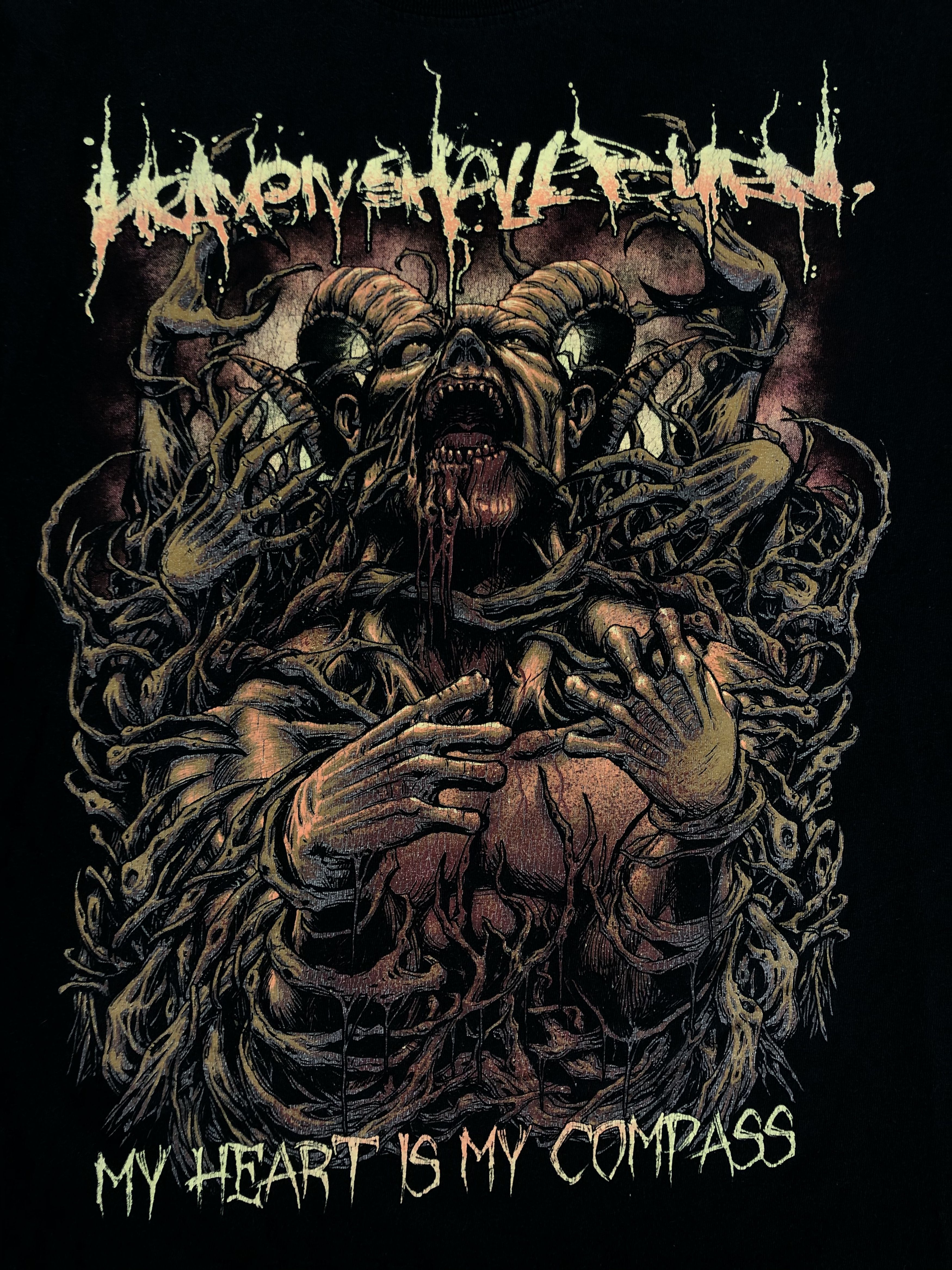 Band Tees Vintage Heaven Shall Burn (Napalm Death Amon Amarth) Size US L / EU 52-54 / 3 - 3 Thumbnail
