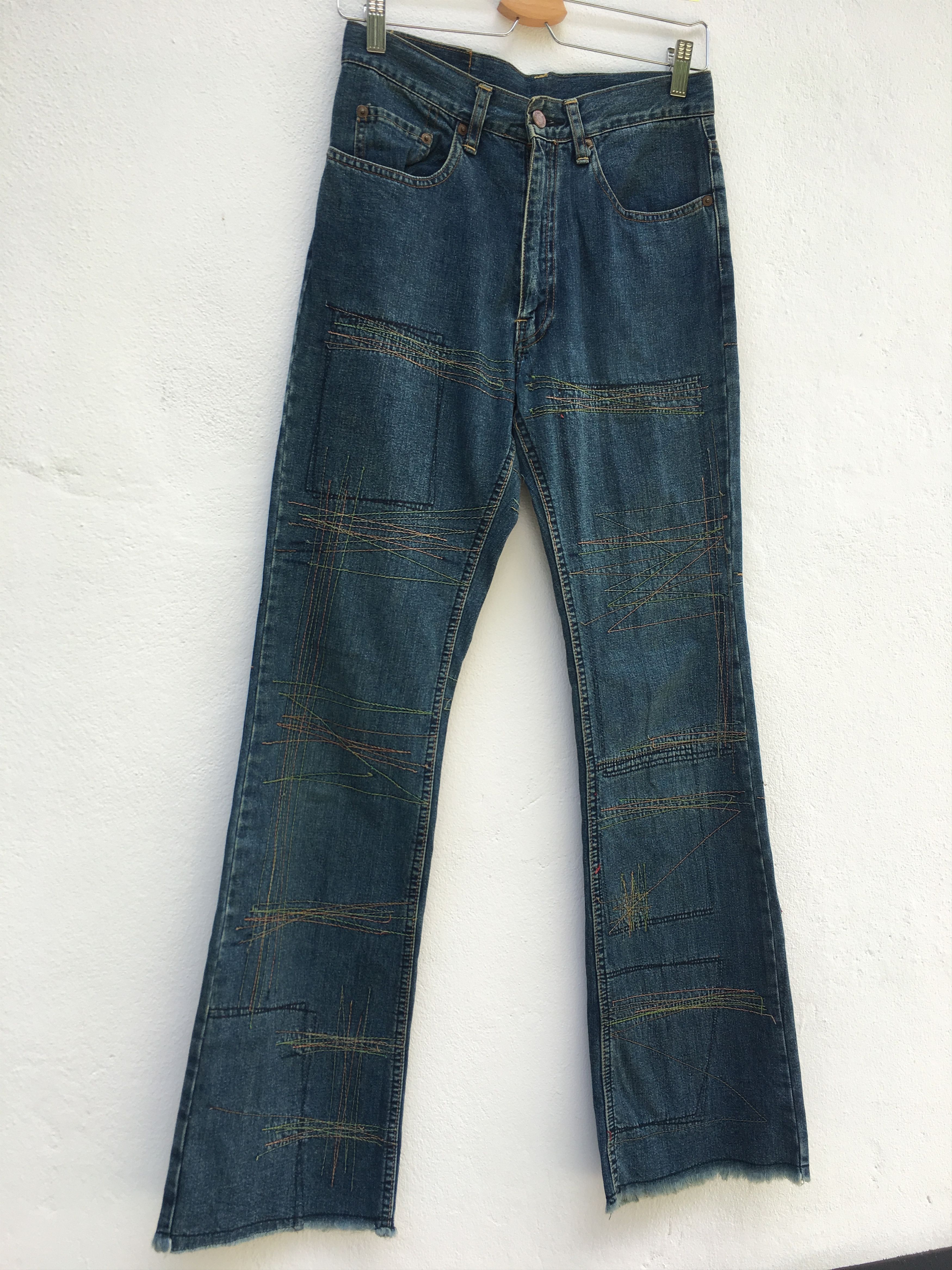 Hysteric Glamour HYSTERIC GLAMOUR distressed denim/cropped pants punk style Size US 28 / EU 44 - 2 Thumbnail