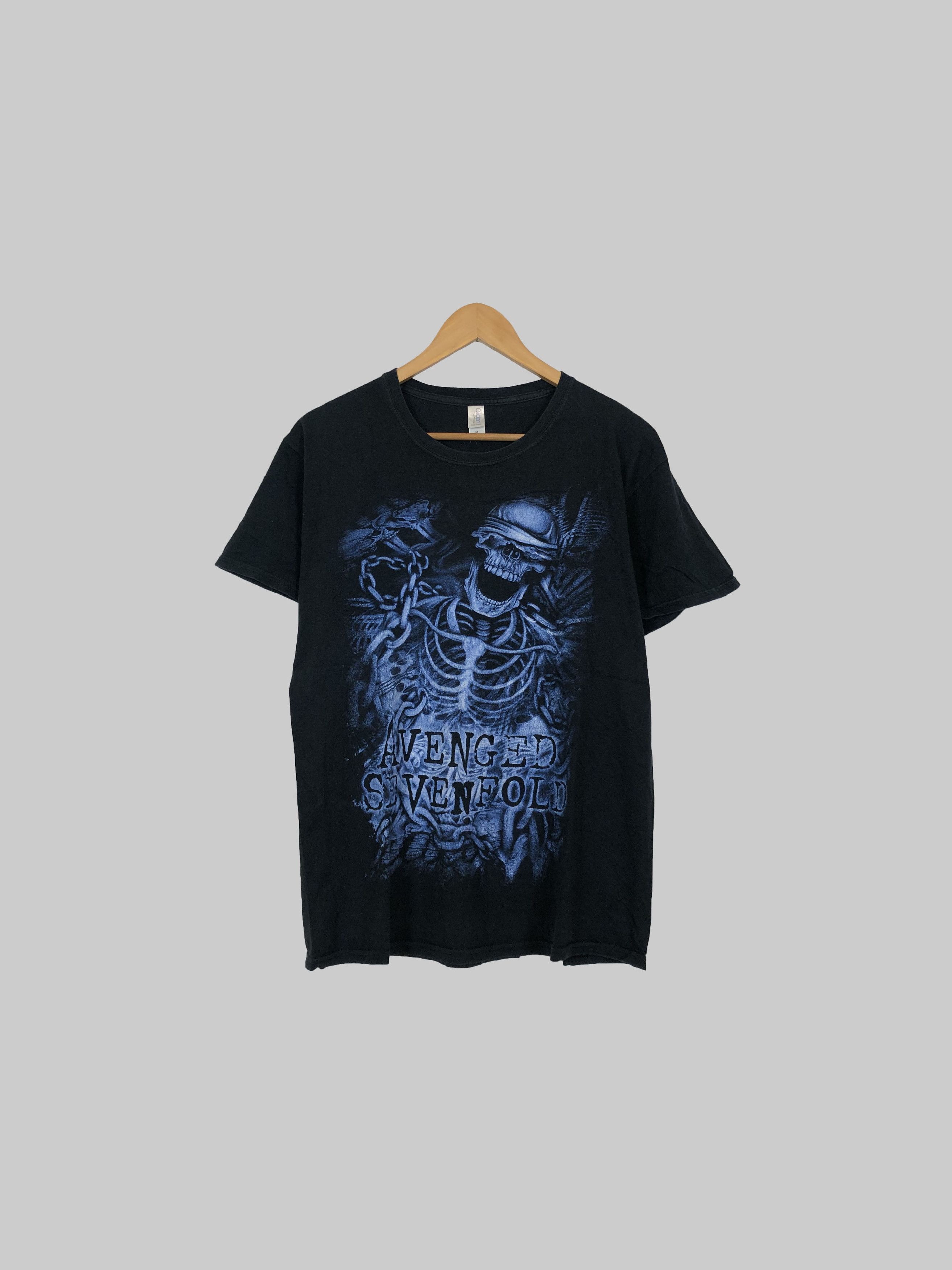 Band Tees Vintage 2010 Avenged Sevenfold (Linkin Park Green Day) Size US M / EU 48-50 / 2 - 1 Thumbnail