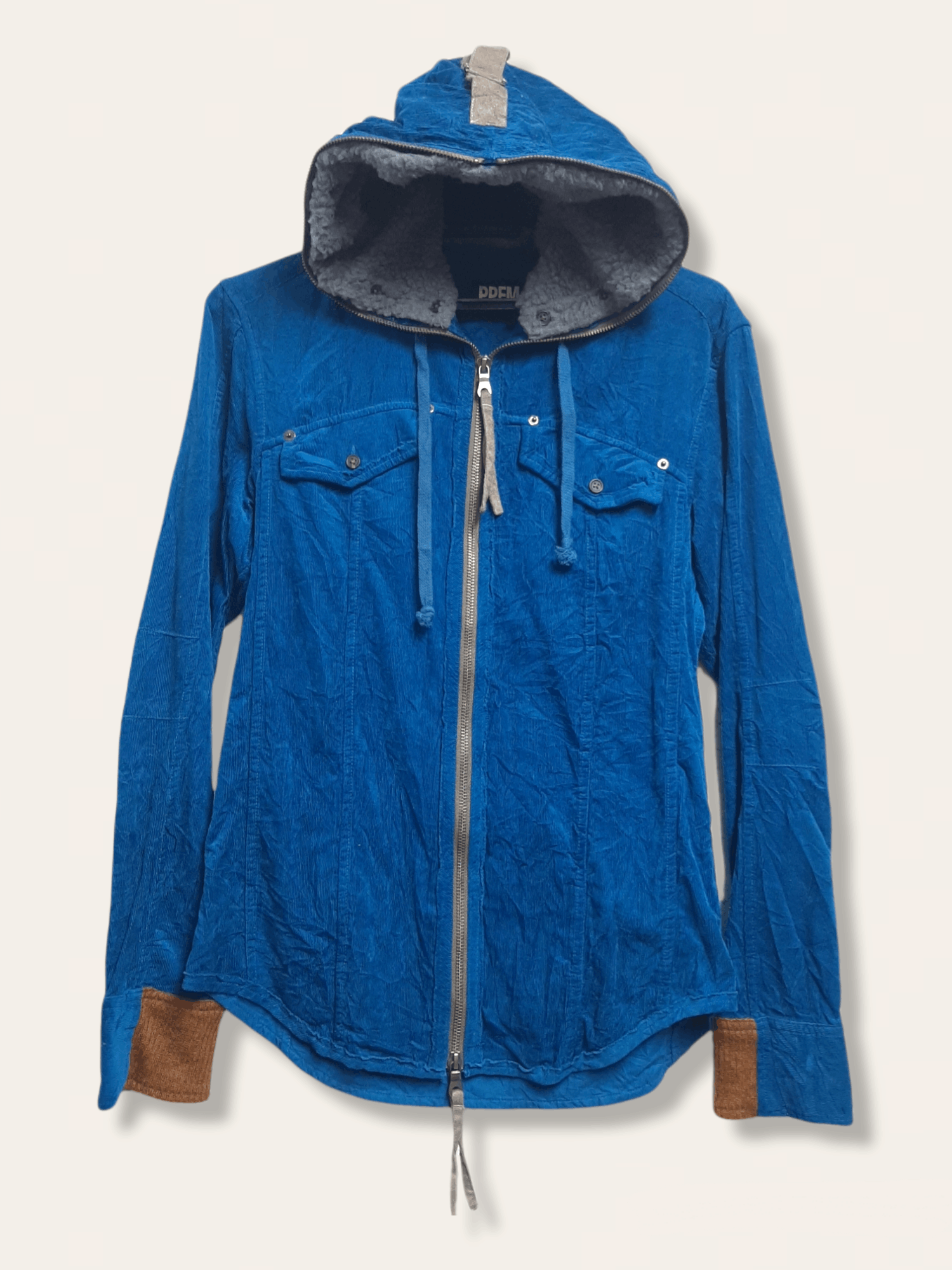 PPFM Zipper Hoodie Corduroy Shirt
