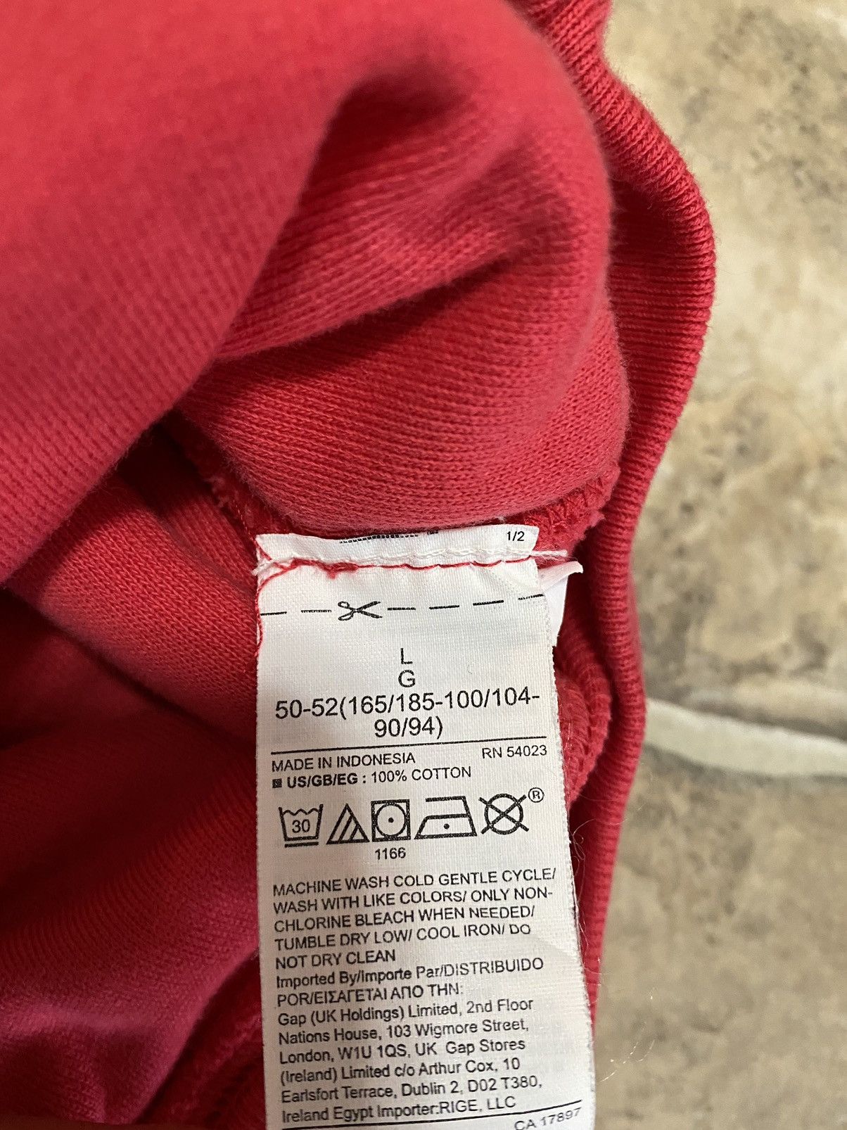 Gap Yeezy Gap Red Hoodie bleached size L Size US L / EU 52-54 / 3 - 6 Thumbnail