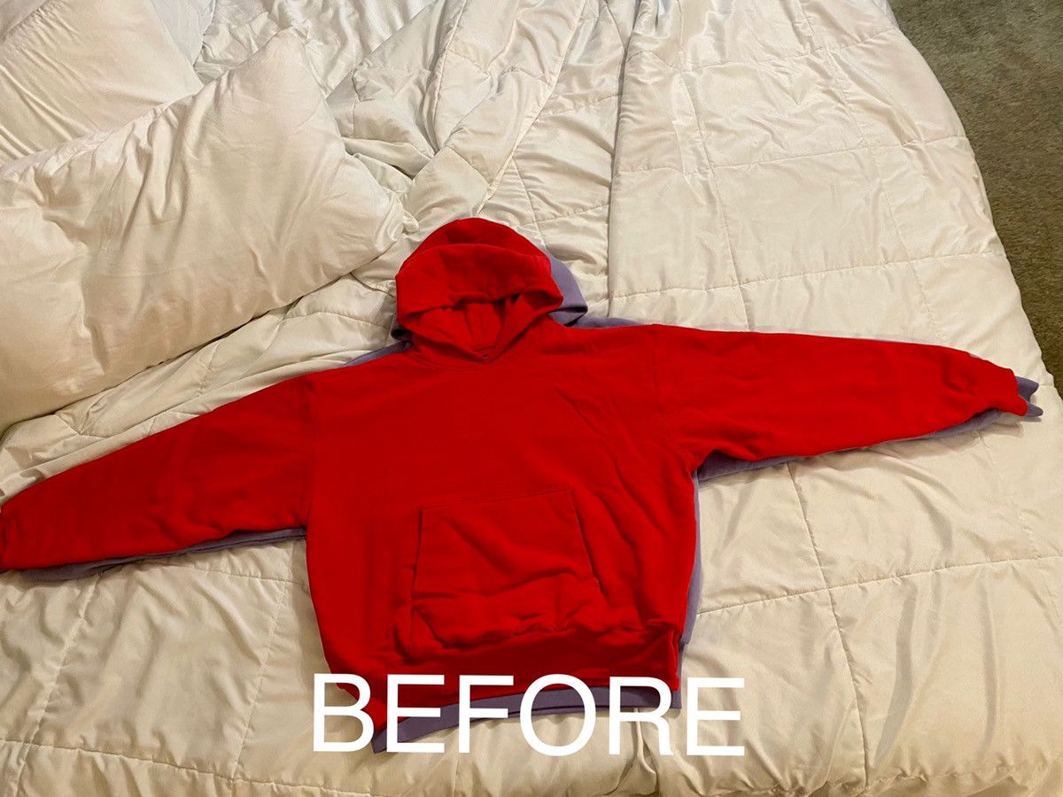Gap Yeezy Gap Red Hoodie bleached size L Size US L / EU 52-54 / 3 - 7 Thumbnail