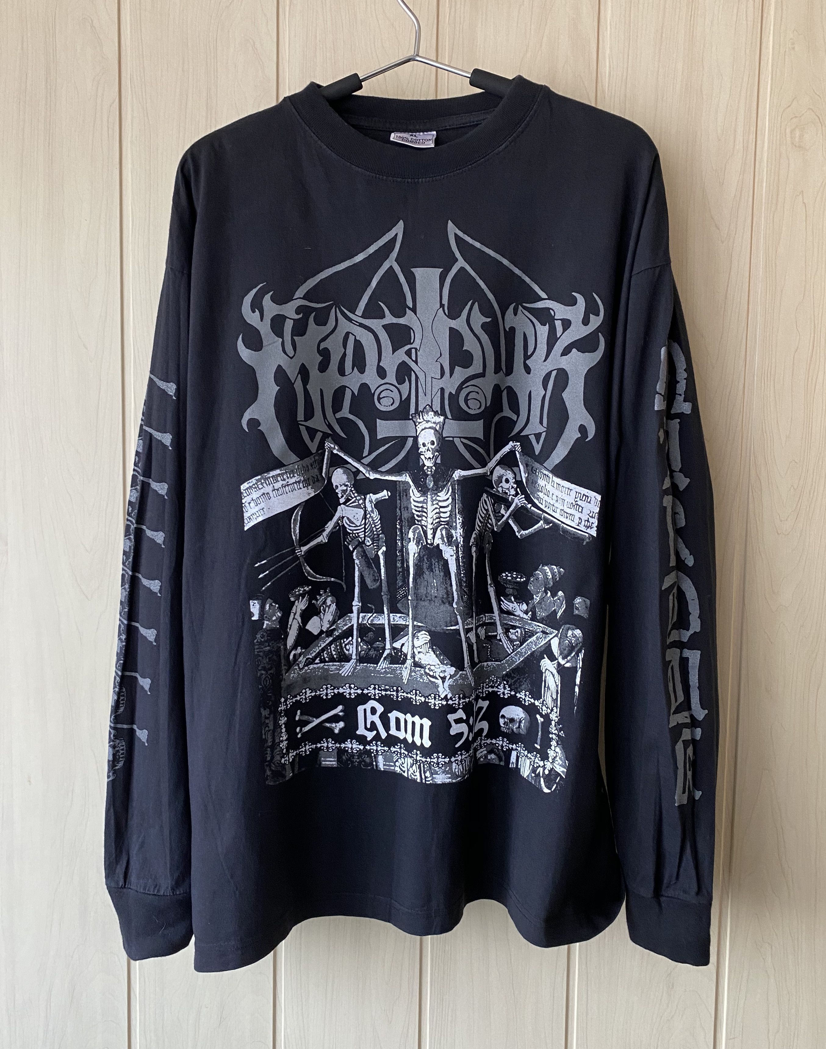 Marduk T-Shirt Ufficiale Rom 5:12 Oro - Maglia Nera Uomo Band Black Metal
