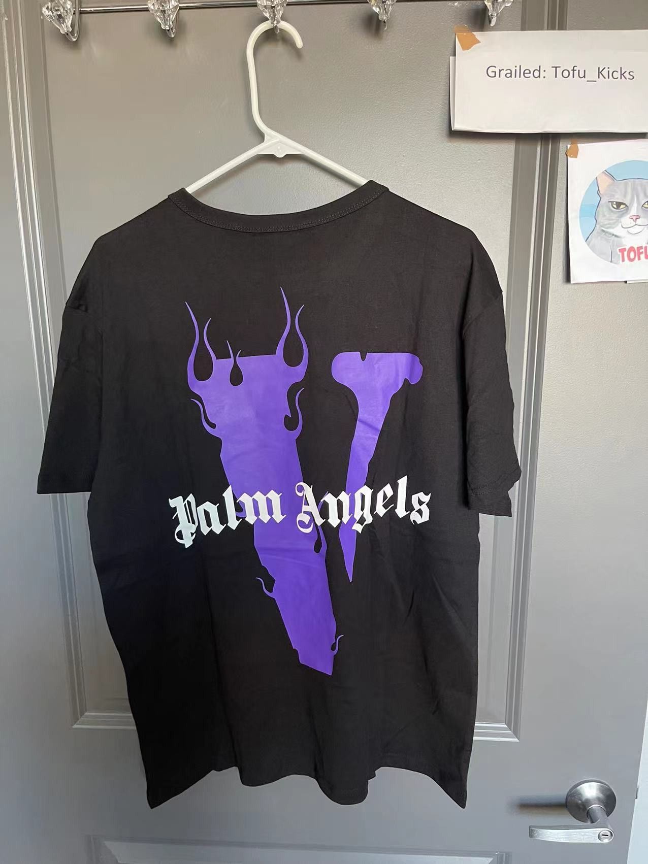 Vlone Palm Angels T-shirt Purple Black