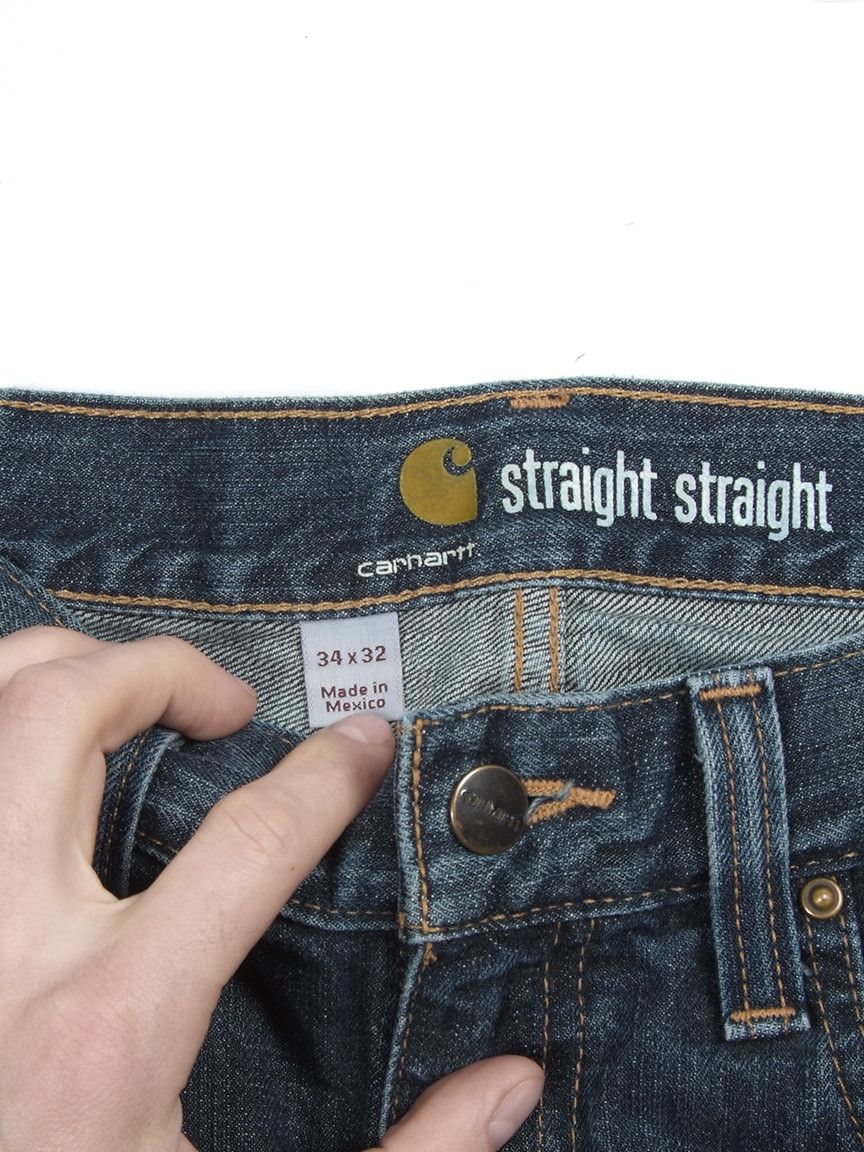 Carhartt × Carhartt Wip × Vintage Vintage Carhartt Straight Fit Denim Jeans Sz34 Size US 34 / EU 50 - 4 Thumbnail