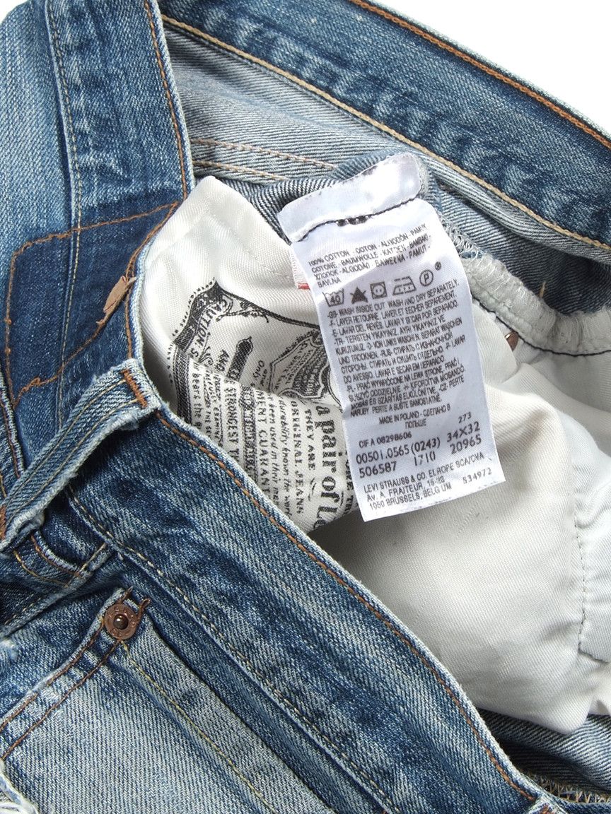 Levi's × Vintage Levi's 501 Washed Distressed Denim Jeans Sz 34 Size US 34 / EU 50 - 5 Thumbnail