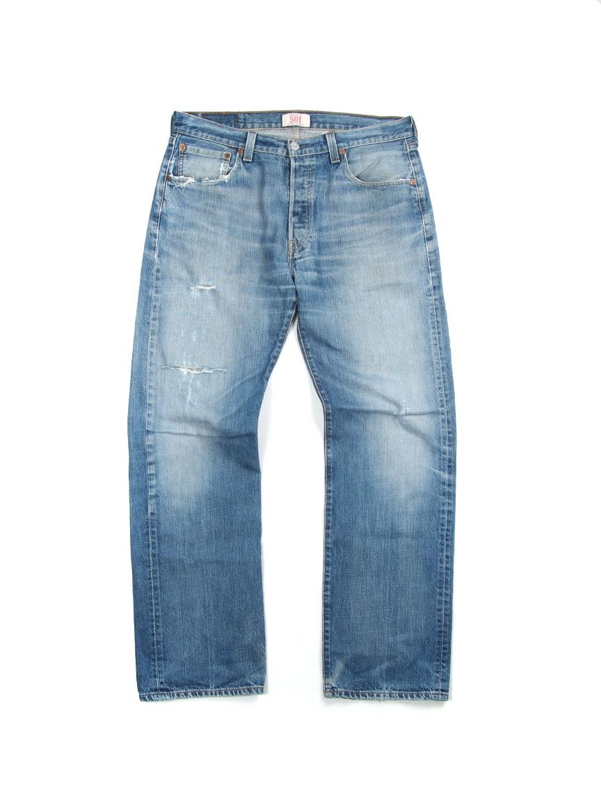 Levi's × Vintage Levi's 501 Washed Distressed Denim Jeans Sz 34 Size US 34 / EU 50 - 1 Thumbnail