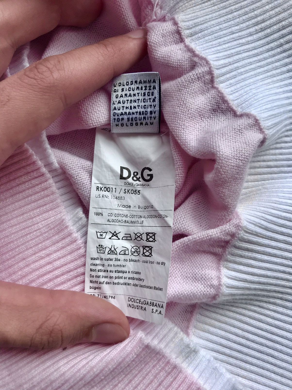 Dolce & Gabbana Pink D&G Sweater Size US L / EU 52-54 / 3 - 6 Thumbnail