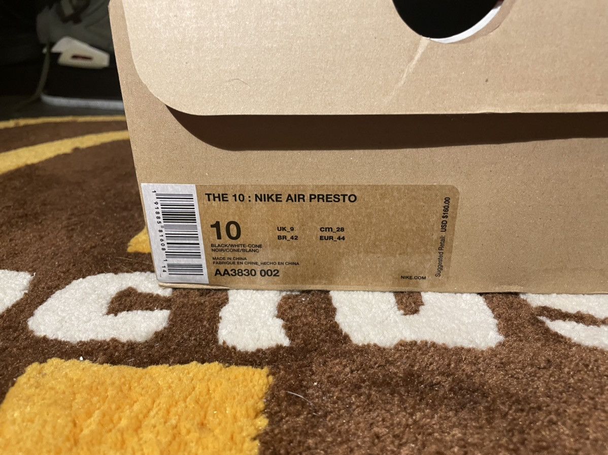 Nike × Off-White OFF-WHITE x Air Presto Black 2018 Size US 10 / EU 43 - 8 Thumbnail