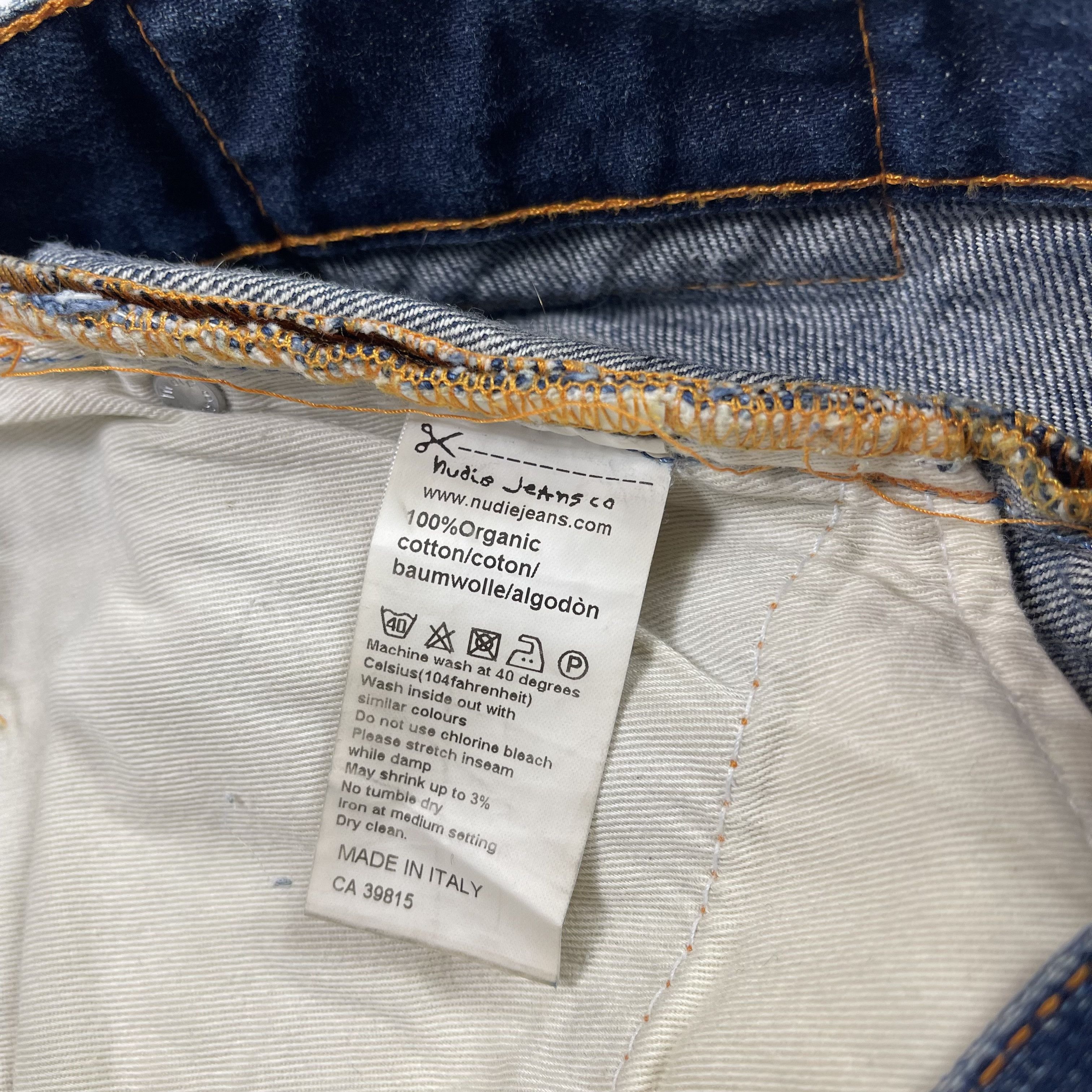 Nudie Jeans Grim Tim Dry Dirt Organic Jeans with Fades Size US 33 - 4 Thumbnail