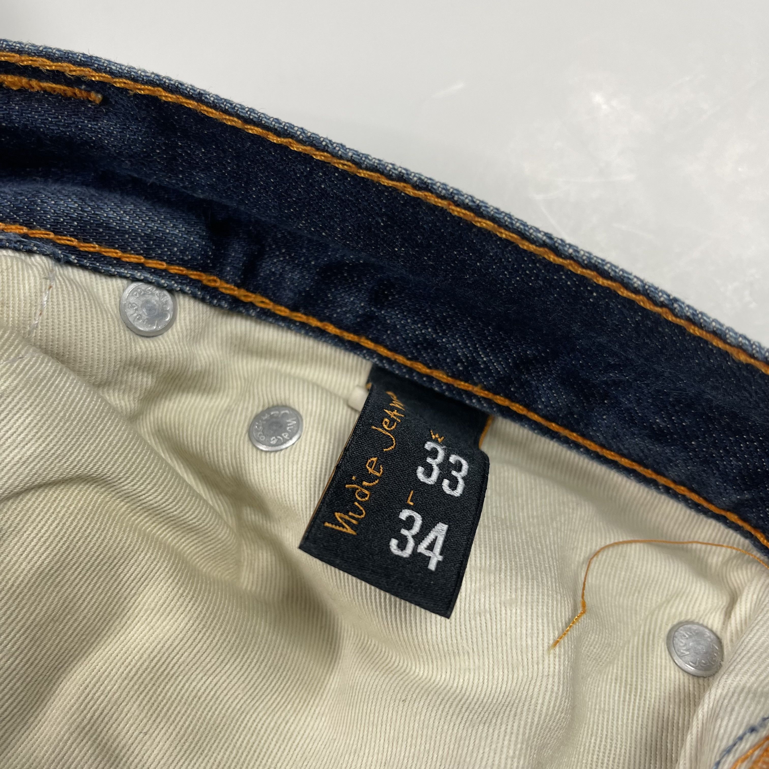 Nudie Jeans Grim Tim Dry Dirt Organic Jeans with Fades Size US 33 - 3 Thumbnail