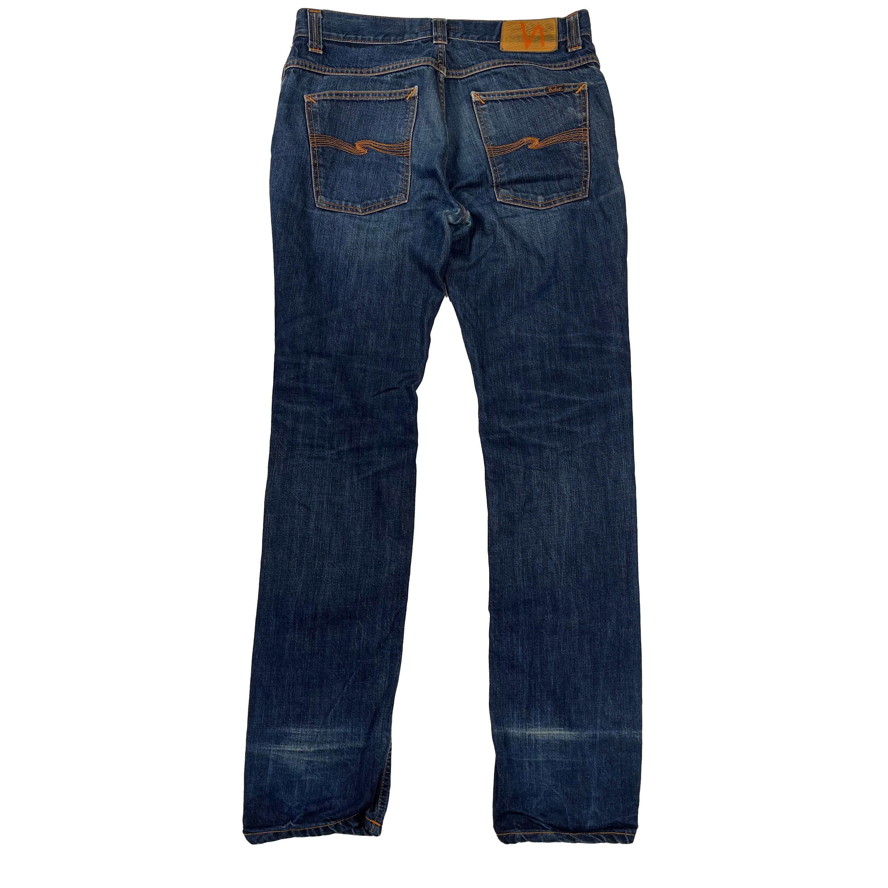 Nudie Jeans Grim Tim Dry Dirt Organic Jeans with Fades Size US 33 - 2 Thumbnail
