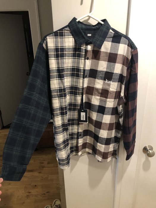 Kith Kith Plaid Mix Ludlow Button Down (Saddle - XL) | Grailed