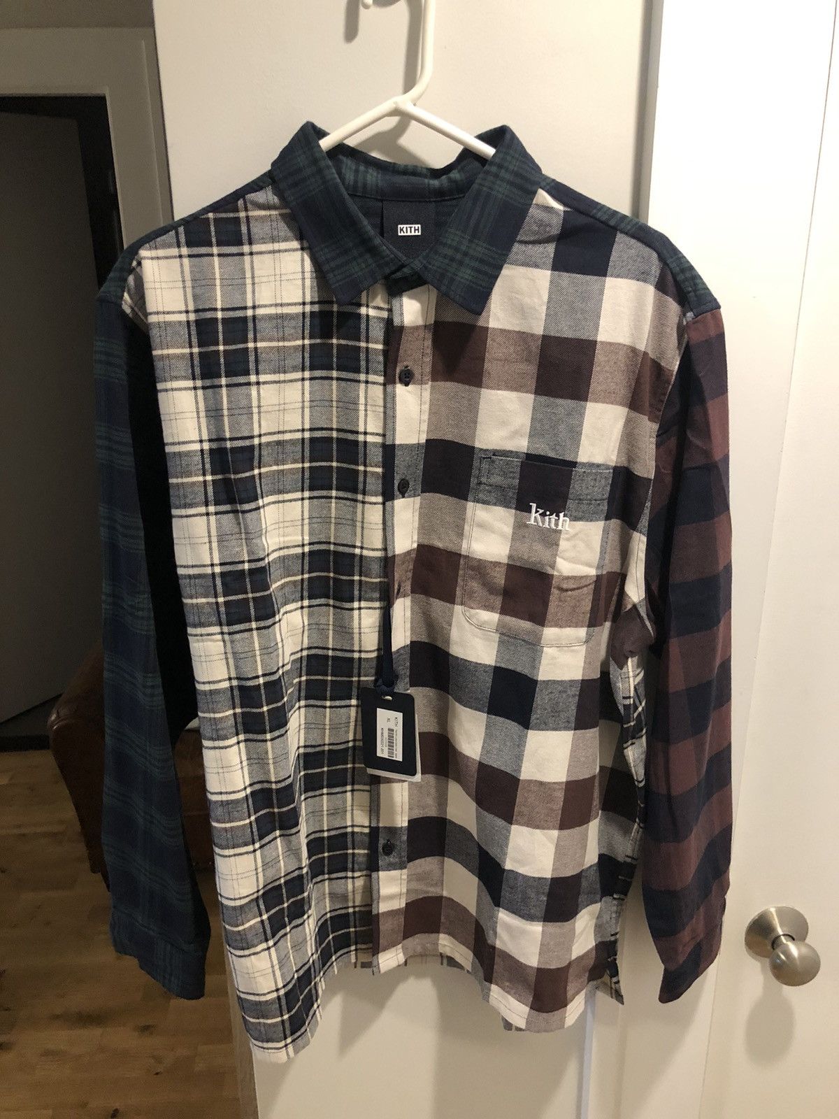 Kith Kith Plaid Mix Ludlow Button Down (Saddle - XL) | Grailed