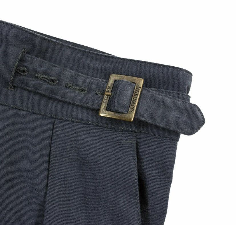 Rubinacci Rubinacci Manny Gurkha pants Navy Cotton Twill size 50 Size 40R - 4 Preview