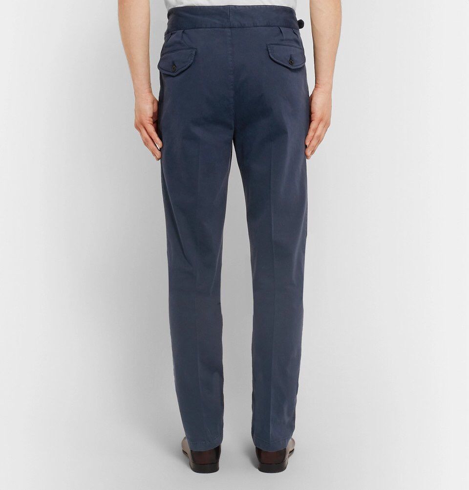 Rubinacci Rubinacci Manny Gurkha pants Navy Cotton Twill size 50 Size 40R - 2 Preview