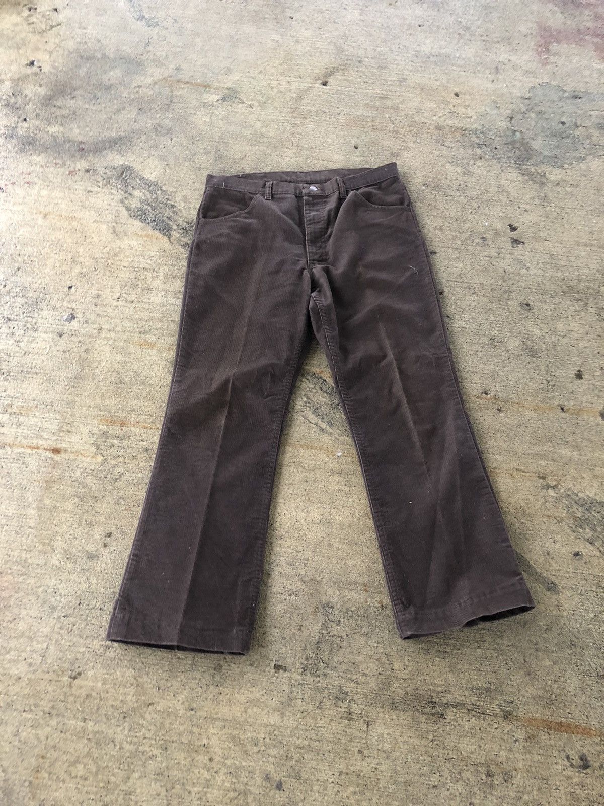 Vintage vintage brown courdouroy made in usa levi jeans Size US 36 / EU 52 - 2 Thumbnail