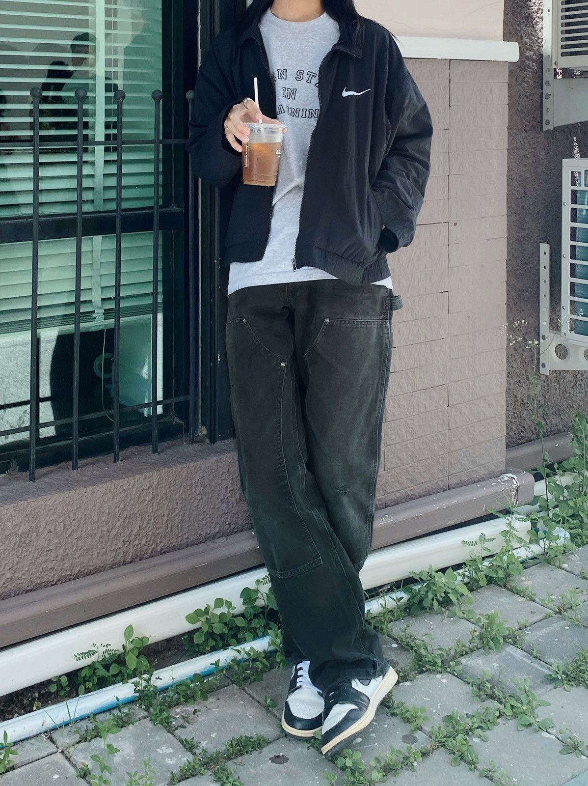 【鬼フェード】90s Carhartt ダブルニーブラック 34×30 USA製 Carhartt × Streetwear × Vintage VINTAGE CARHARTT DOUBLE KNEE