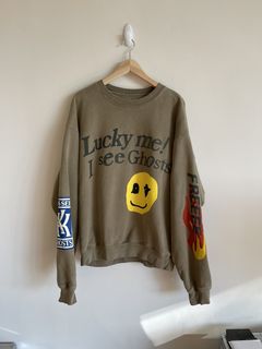 Kids see ghosts outlet lucky me crewneck sweatshirt