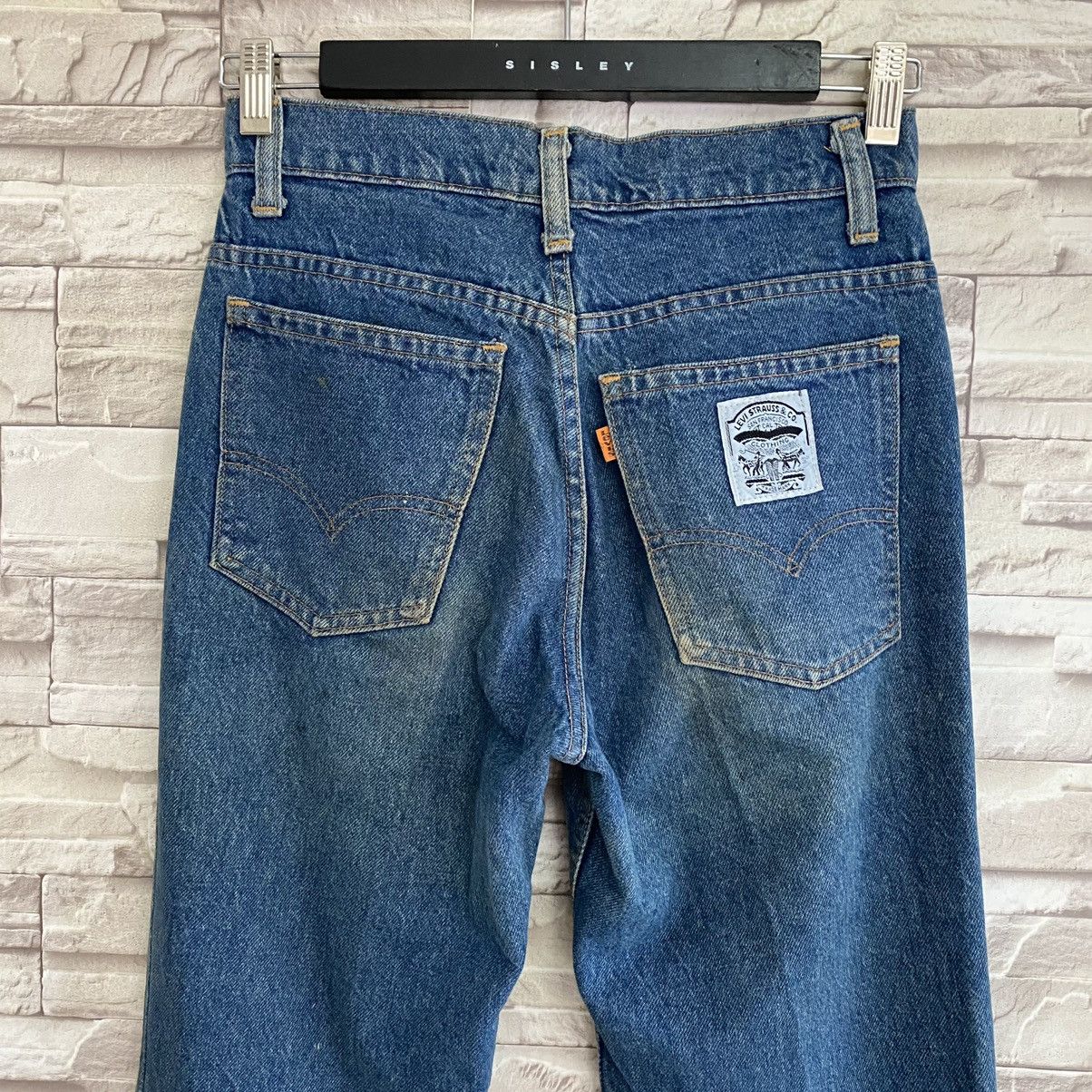 Levi's Vintage 70s Levis 214 Orange tabs button 16 Size US 28 / EU 44 - 8 Thumbnail