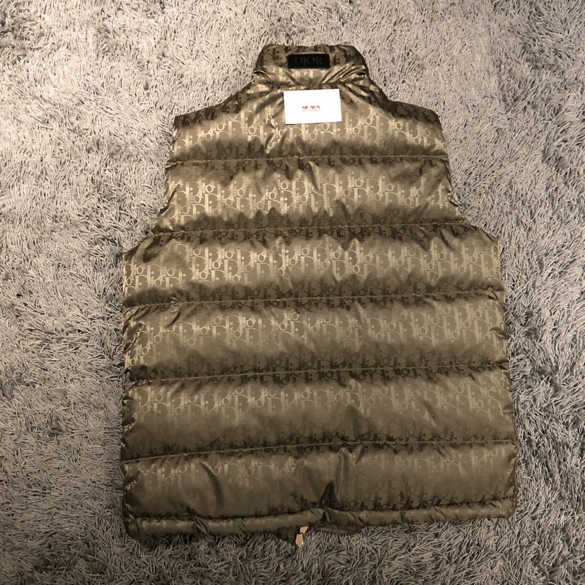 Dior Christian Dior CD puffer vest bomber oblique green RARE