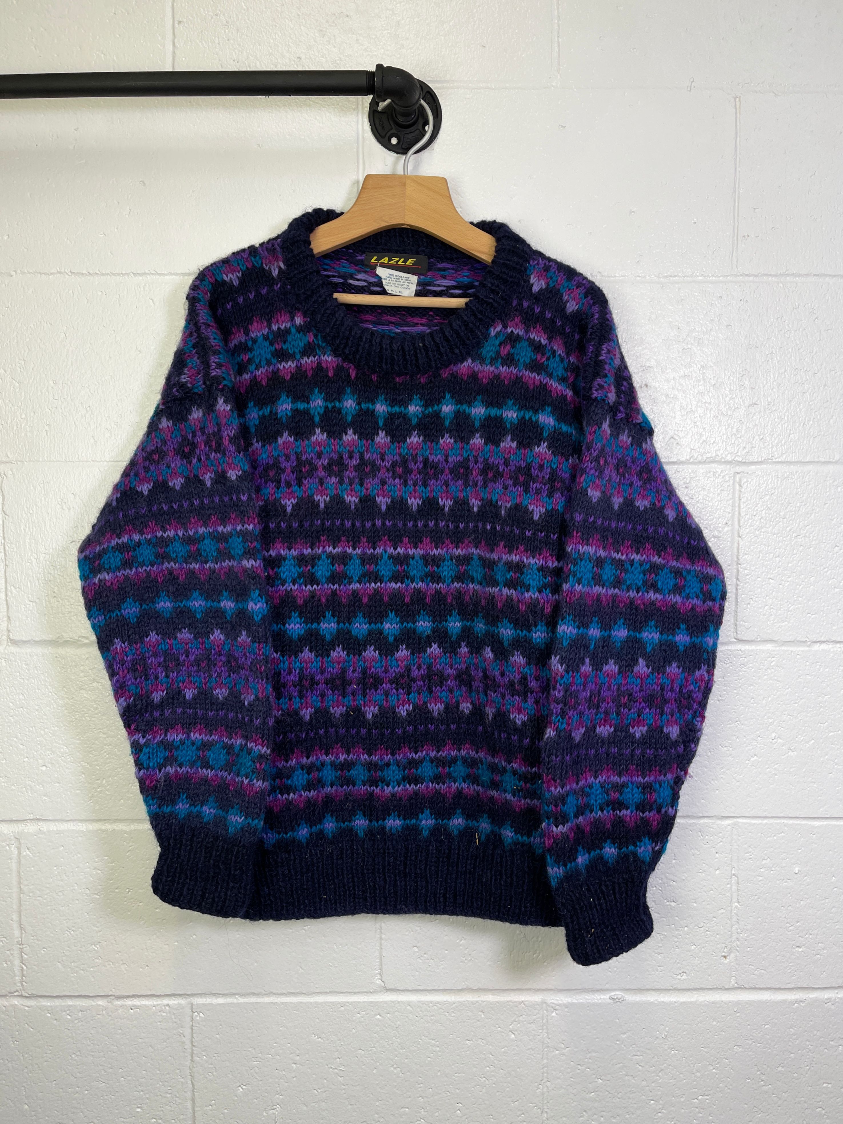 Streetwear Vintage 90s Hand Made in Nepal Wool Sweater Grailed