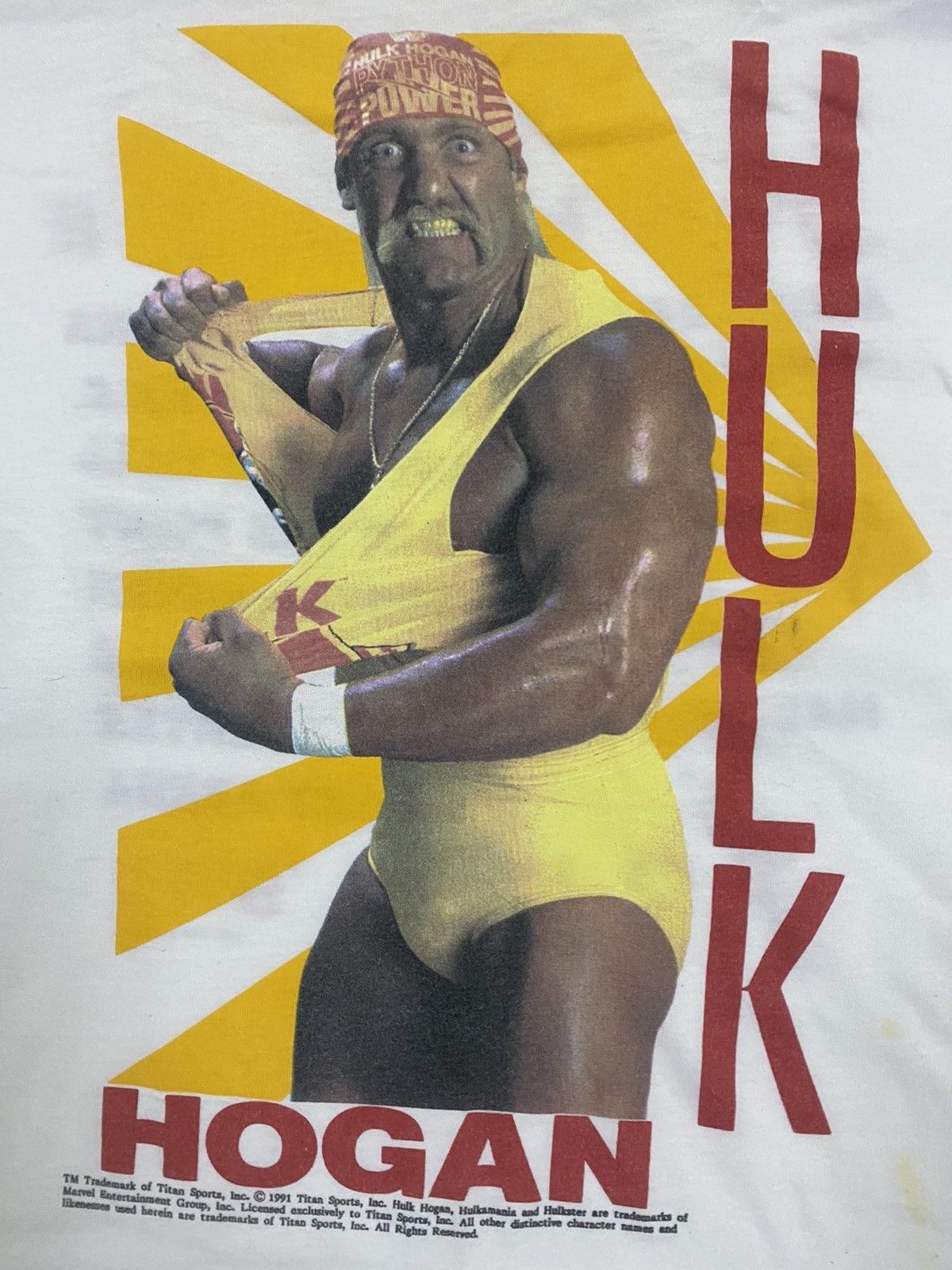 Vintage vintage 1991 HULK HOGAN uk rampage tour wrestling t-shirts Size US L / EU 52-54 / 3 - 3 Thumbnail