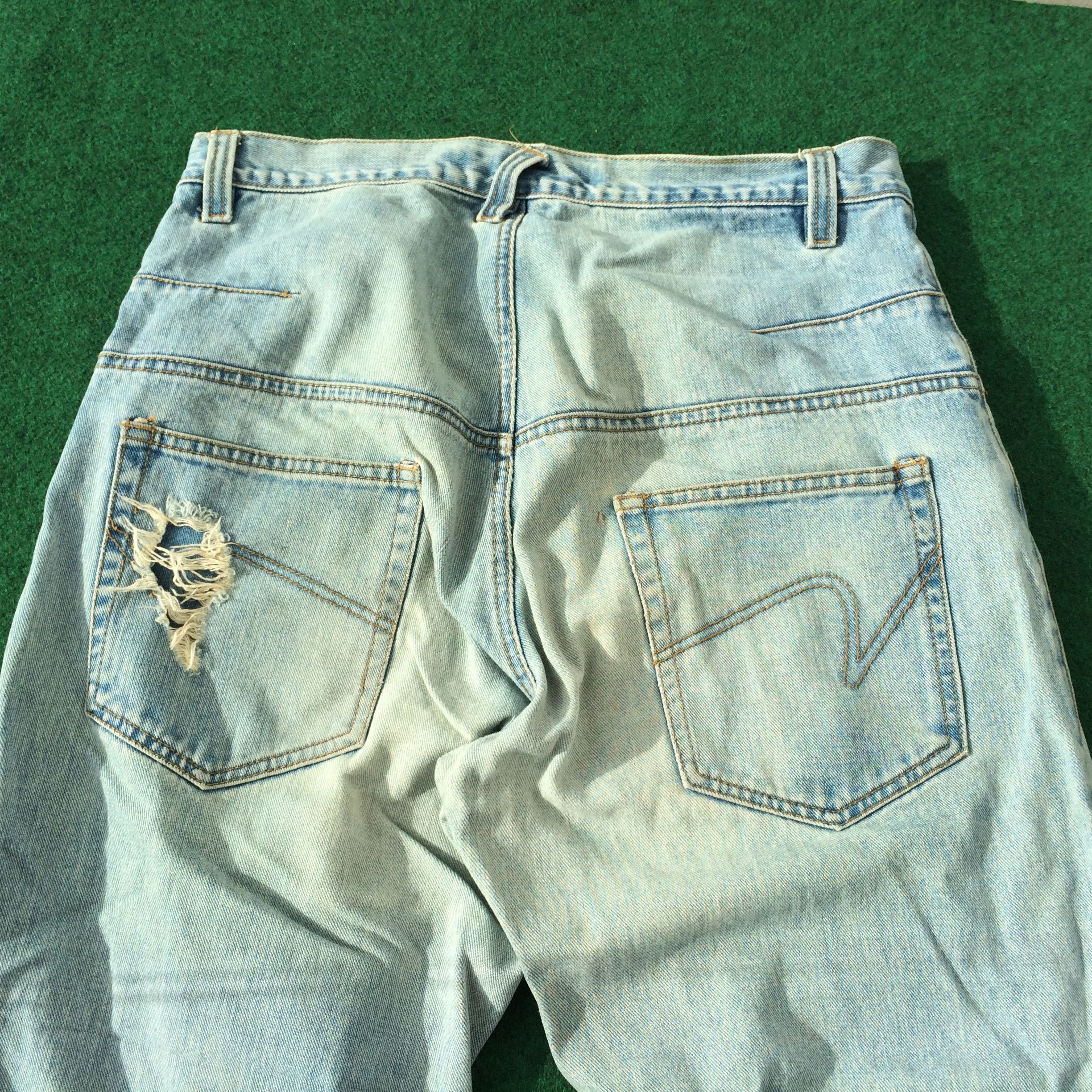 Japanese Brand × Number (N)ine Vtg BreathMINT Japan Denim Distressed Baggy Trouser Jeans Size US 32 / EU 48 - 7 Thumbnail