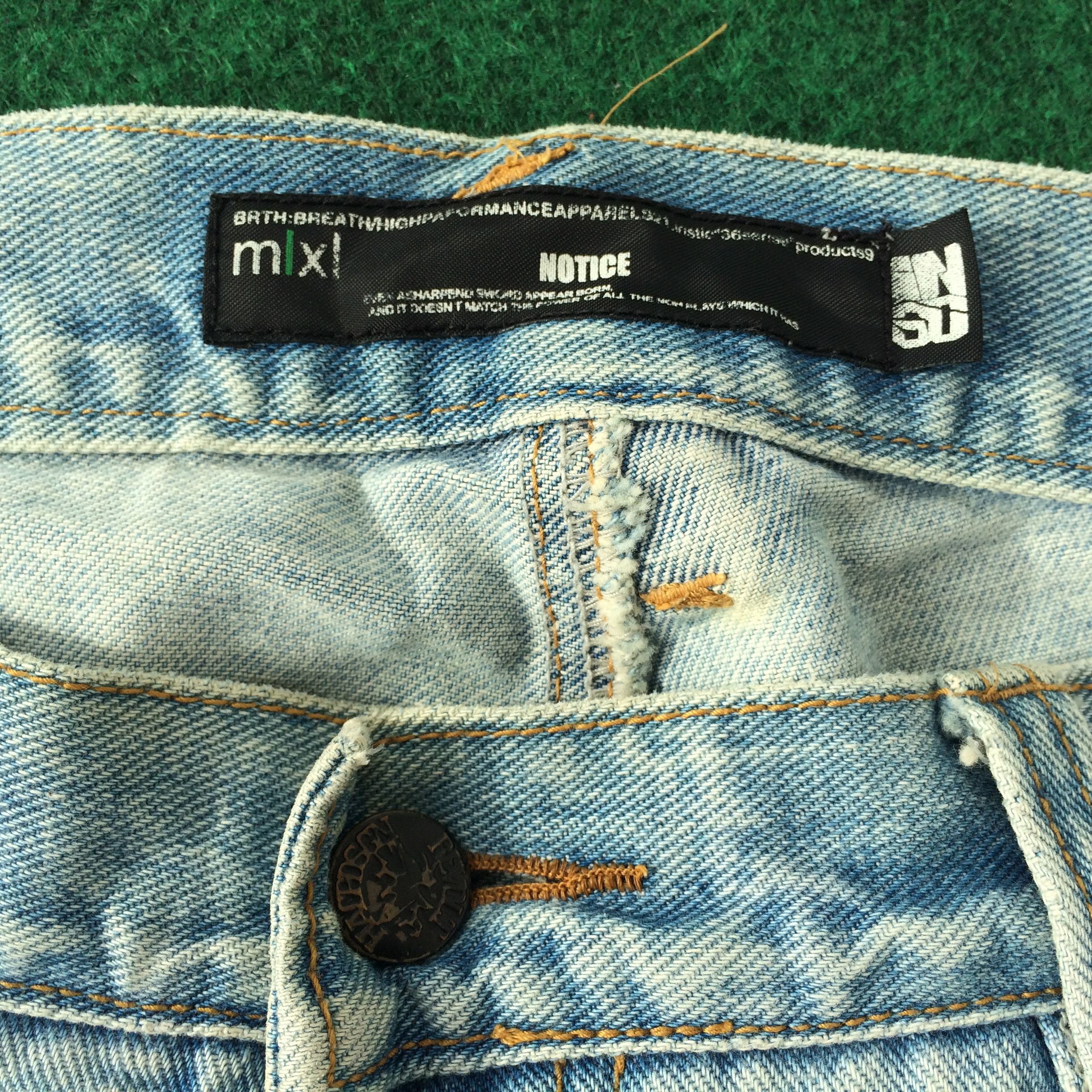 Japanese Brand × Number (N)ine Vtg BreathMINT Japan Denim Distressed Baggy Trouser Jeans Size US 32 / EU 48 - 6 Thumbnail