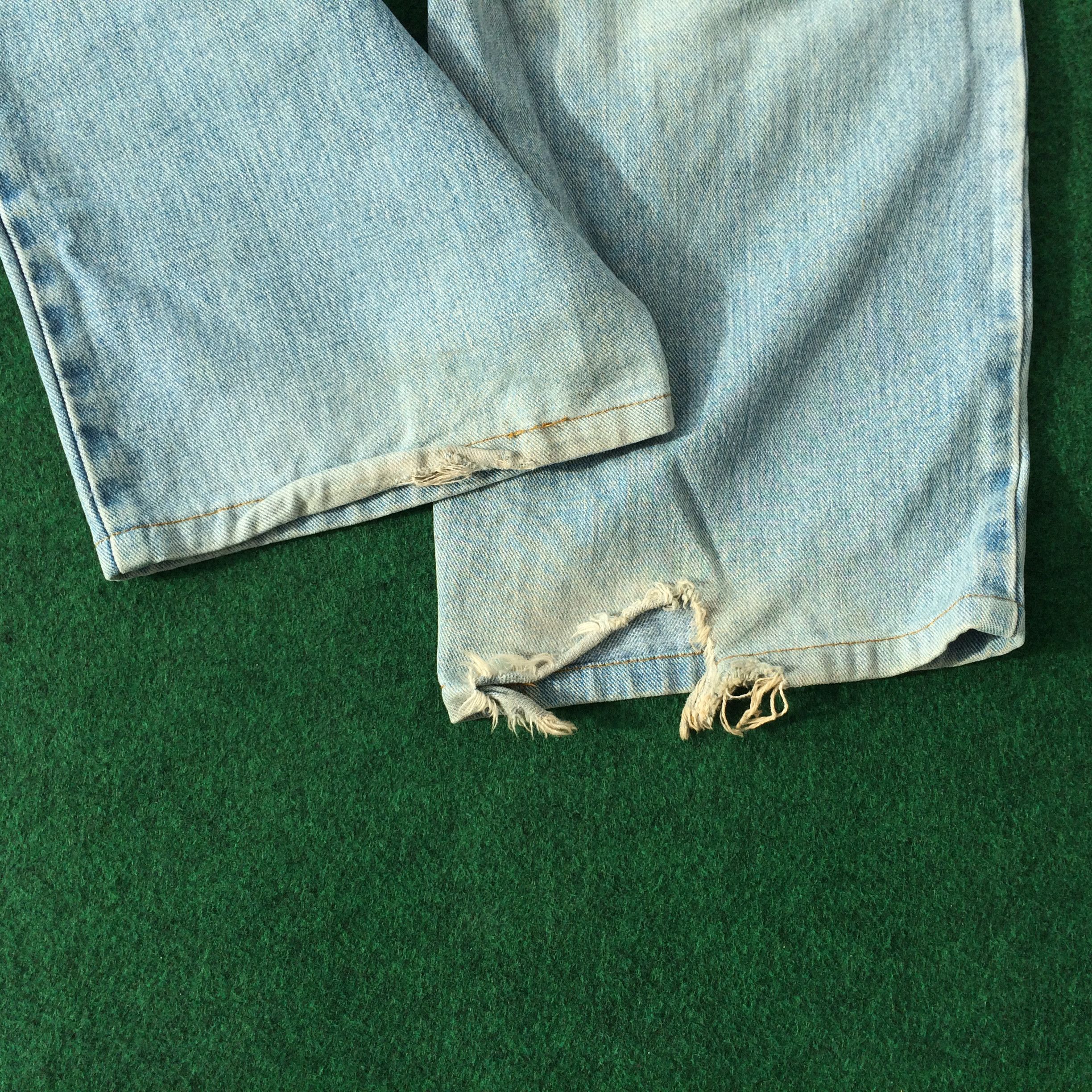 Japanese Brand × Number (N)ine Vtg BreathMINT Japan Denim Distressed Baggy Trouser Jeans Size US 32 / EU 48 - 9 Thumbnail