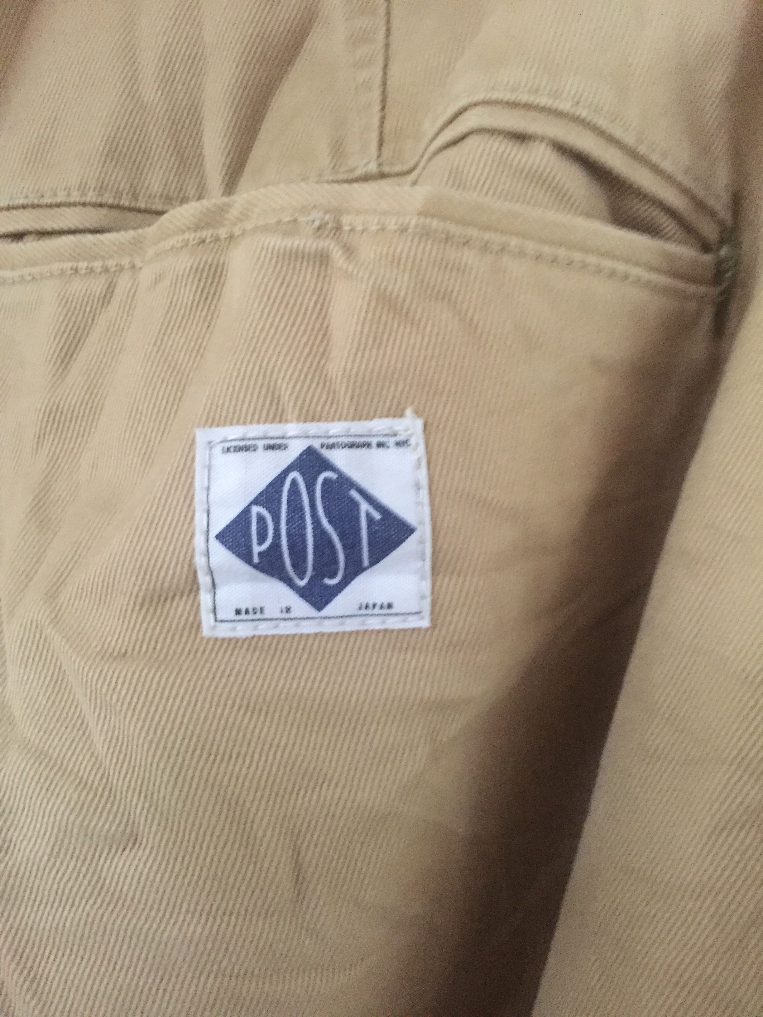 Japanese Brand Post Overalls Wide Leg Chino Pants Size US 35 - 4 Thumbnail