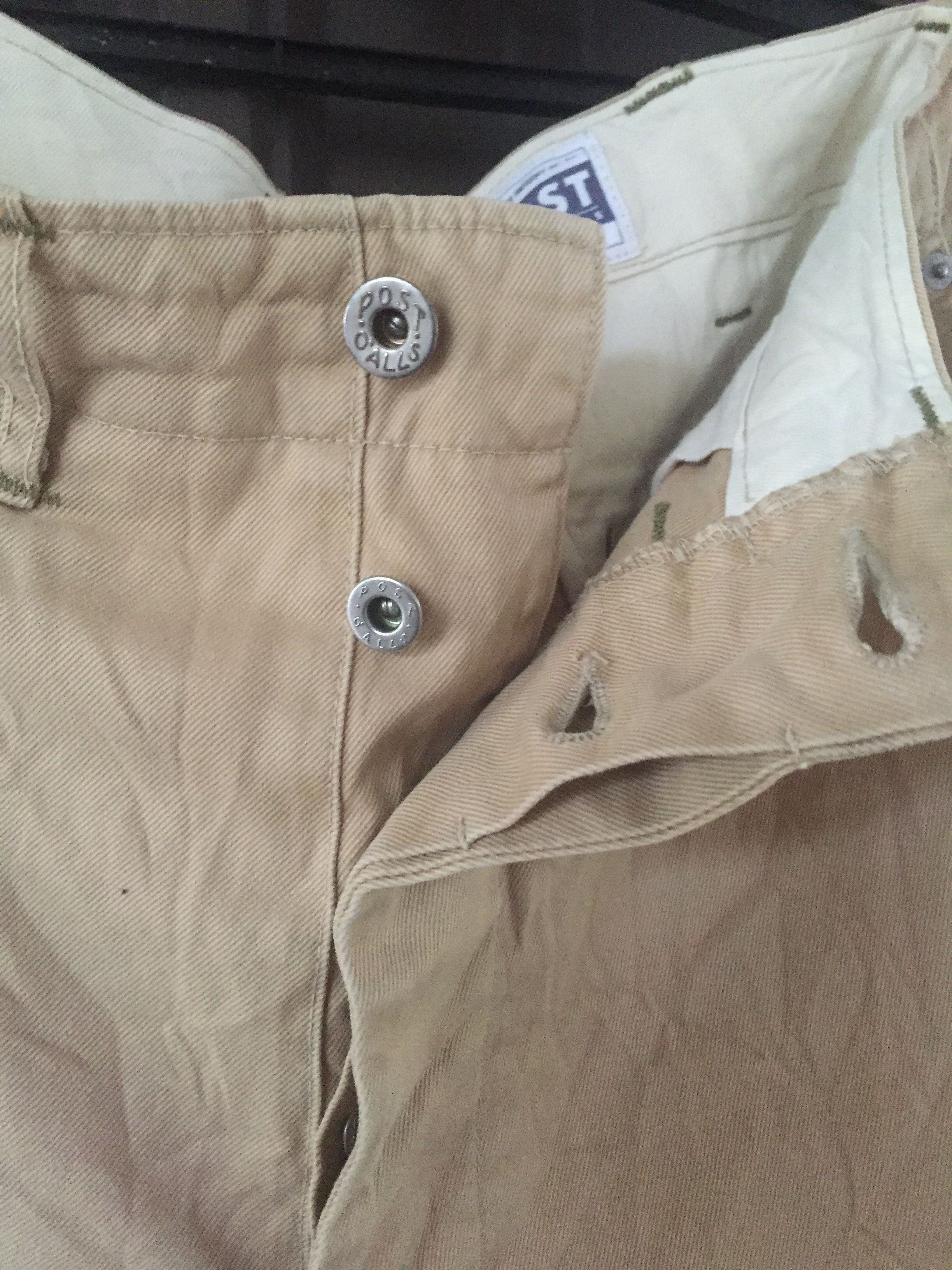Japanese Brand Post Overalls Wide Leg Chino Pants Size US 35 - 3 Thumbnail