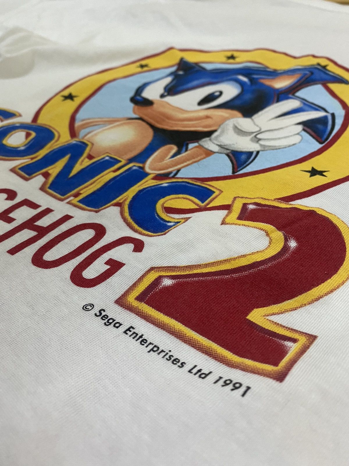 Japanese Brand vintage 1991 SONIC THE HEDGEHOG sega games t-shirts Size US M / EU 48-50 / 2 - 7 Thumbnail