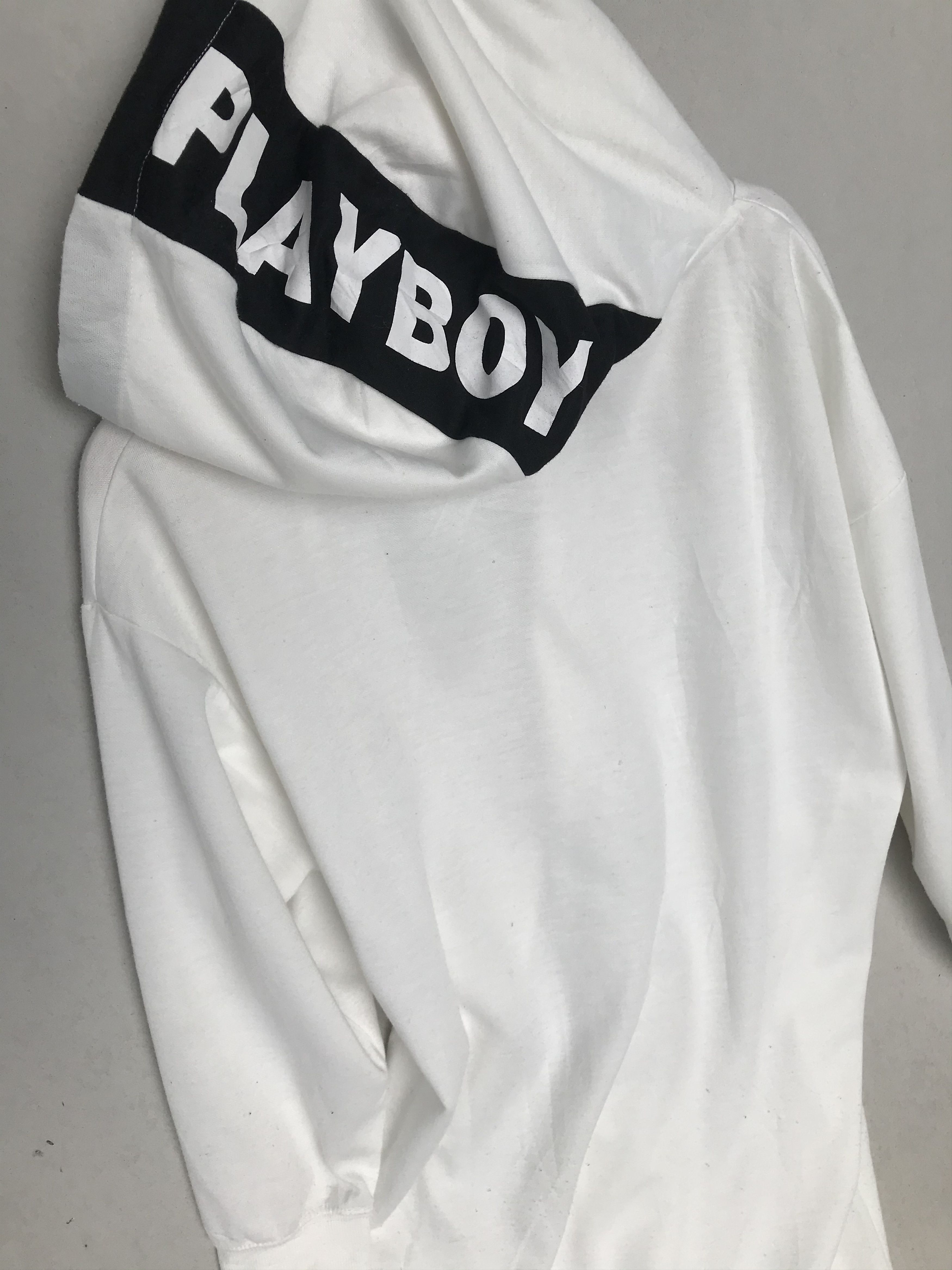 Playboy white oversized hoodie cheap