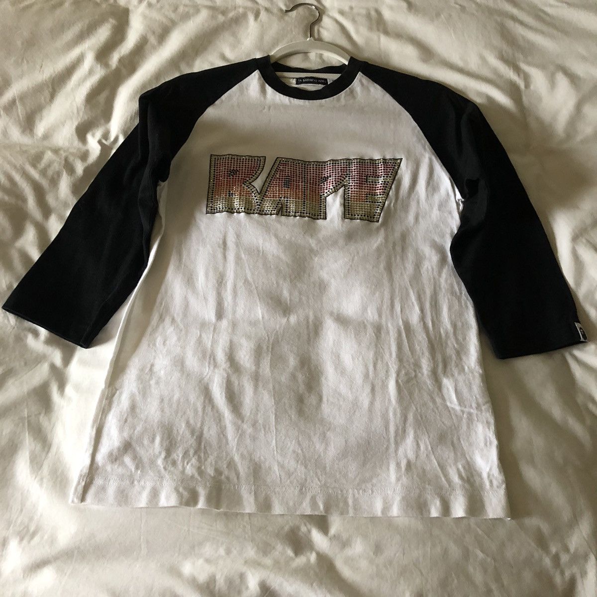 Bape Bape kiss Swarovski baseball tee Size US S / EU 44-46 / 1 - 1 Thumbnail