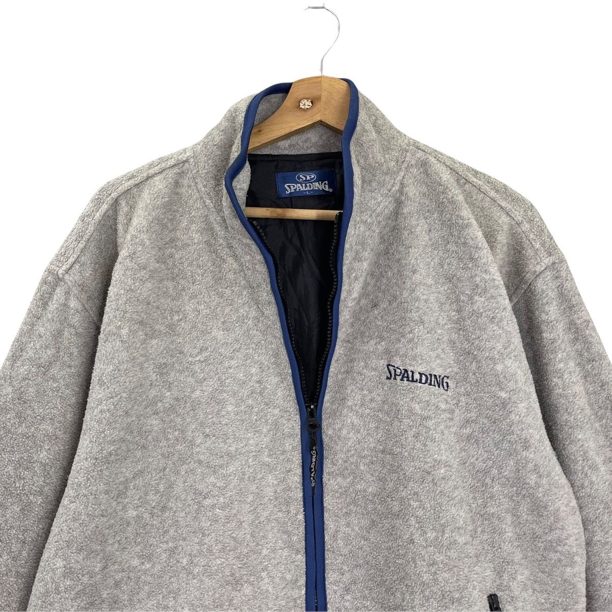 Spalding Vintage Spalding Small Logo Zipper Fleece Size L Size US L / EU 52-54 / 3 - 5 Thumbnail