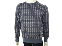 Louis Vuitton Men's Gray Cotton Jacquard Gravity Raglan Half Zip