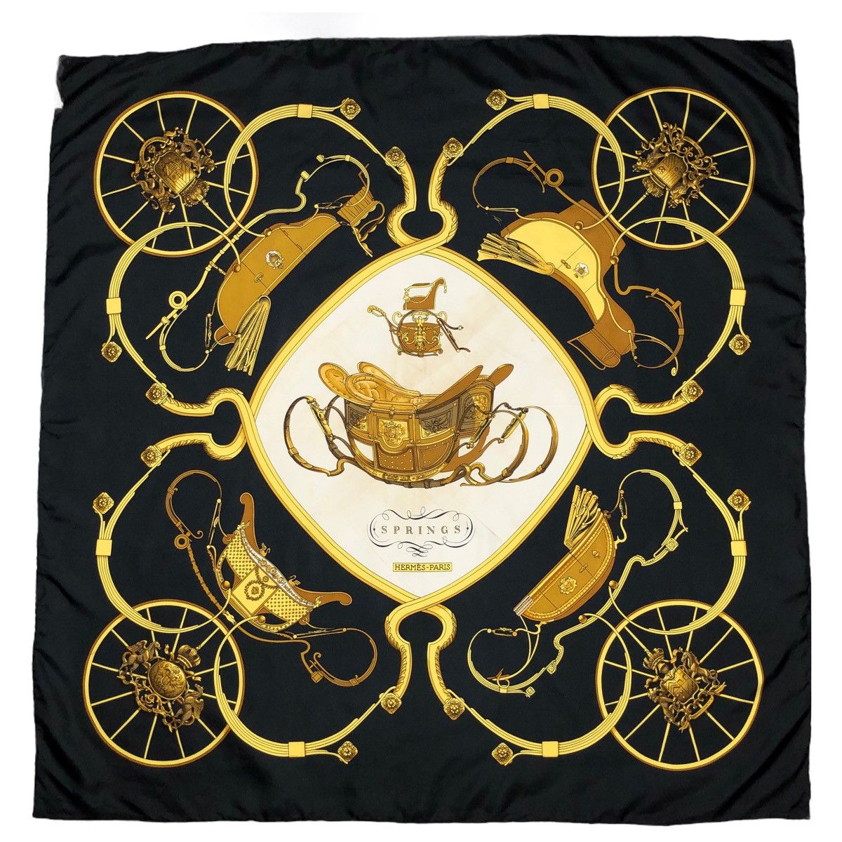 Hermes HERMES SPRINGS PHILIPPE LEDOUX SQUARE SILK SCARF Size ONE SIZE - 1 Thumbnail